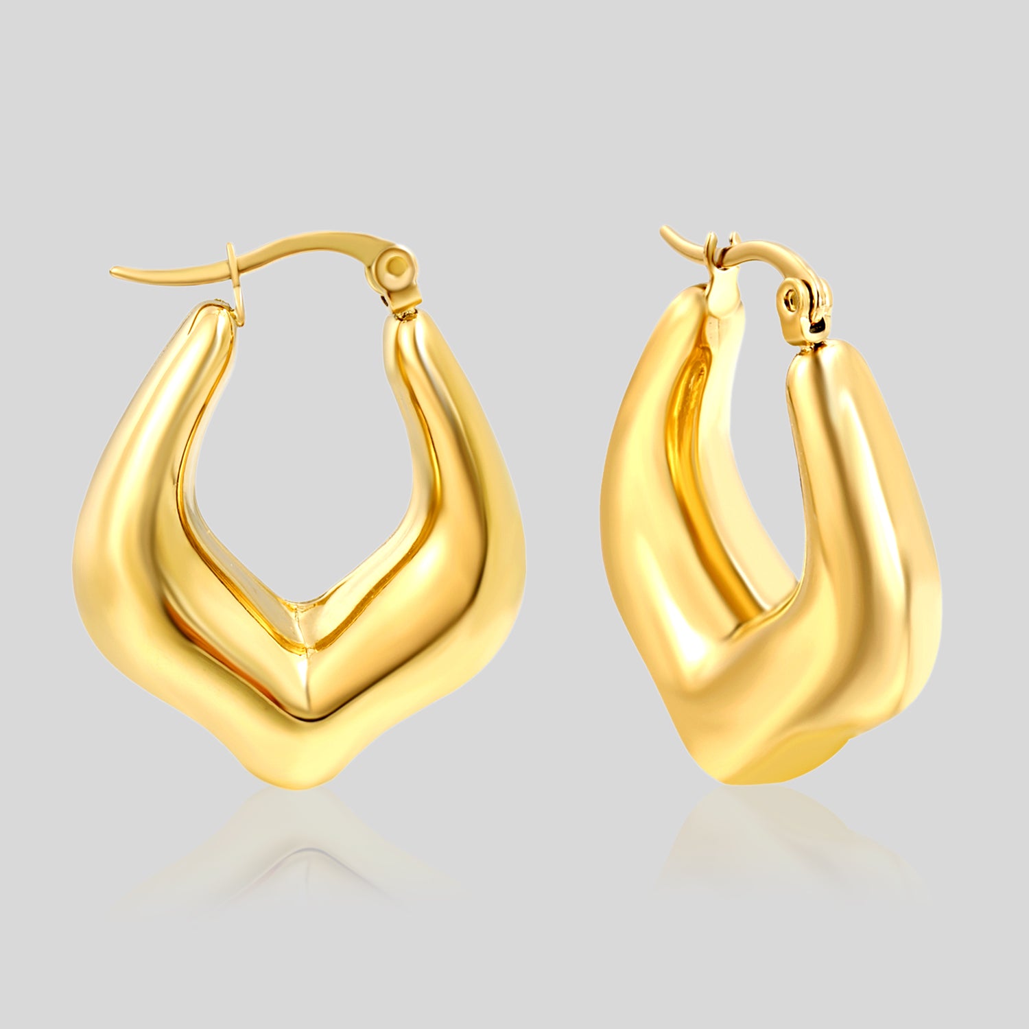 Wave Hoops (Gold)