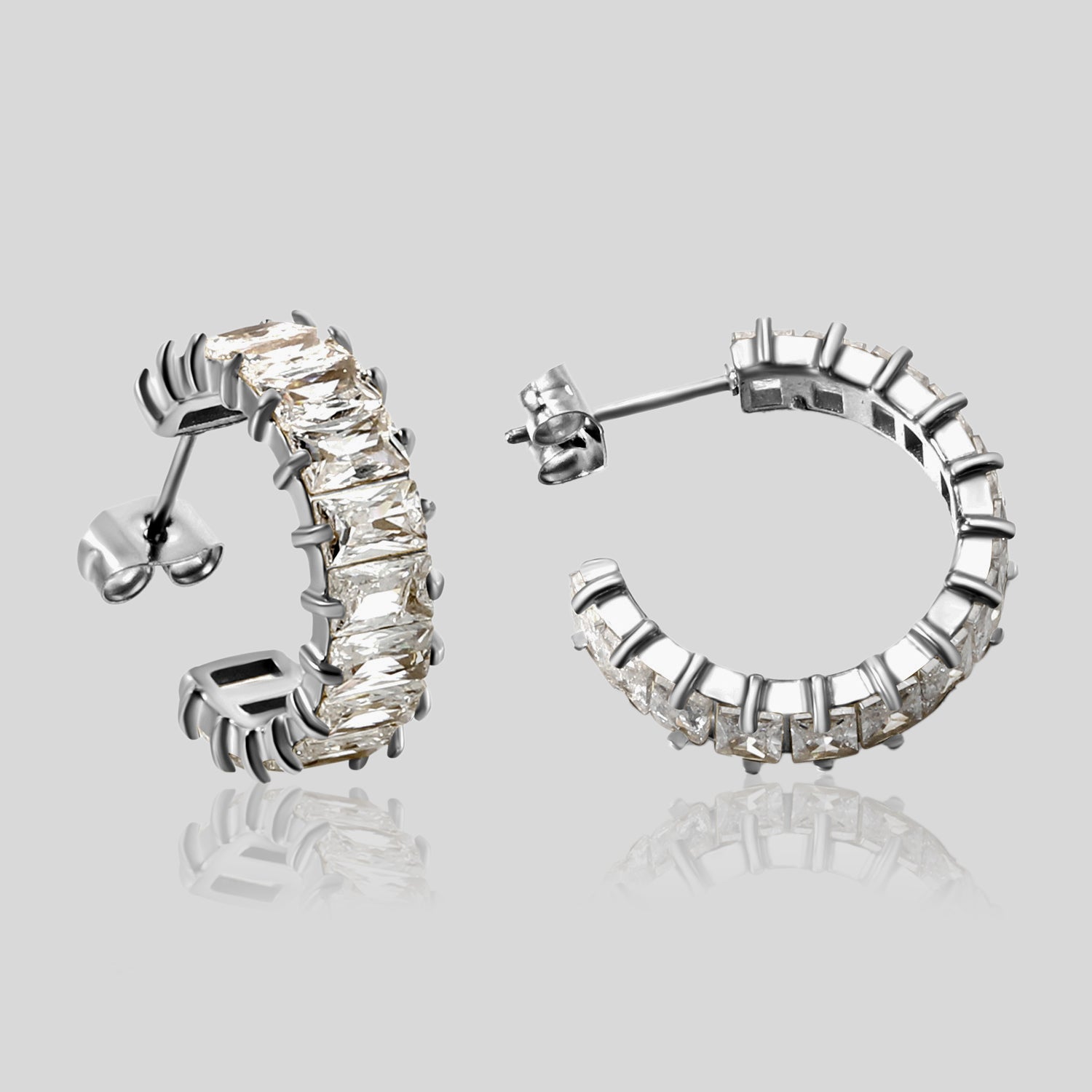 Glint earrings (White Gold)