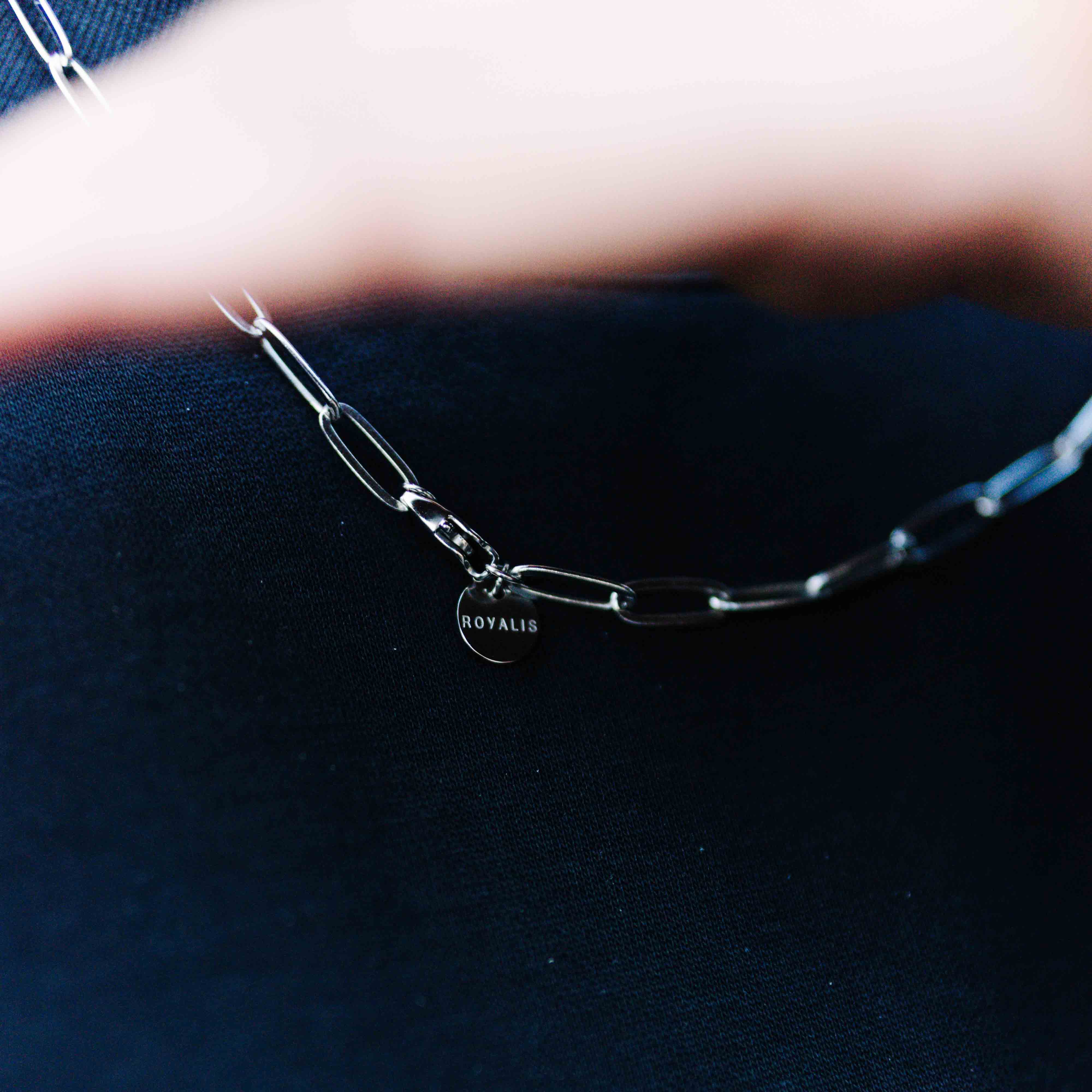 Paperclip Chain (White Gold) 5mm