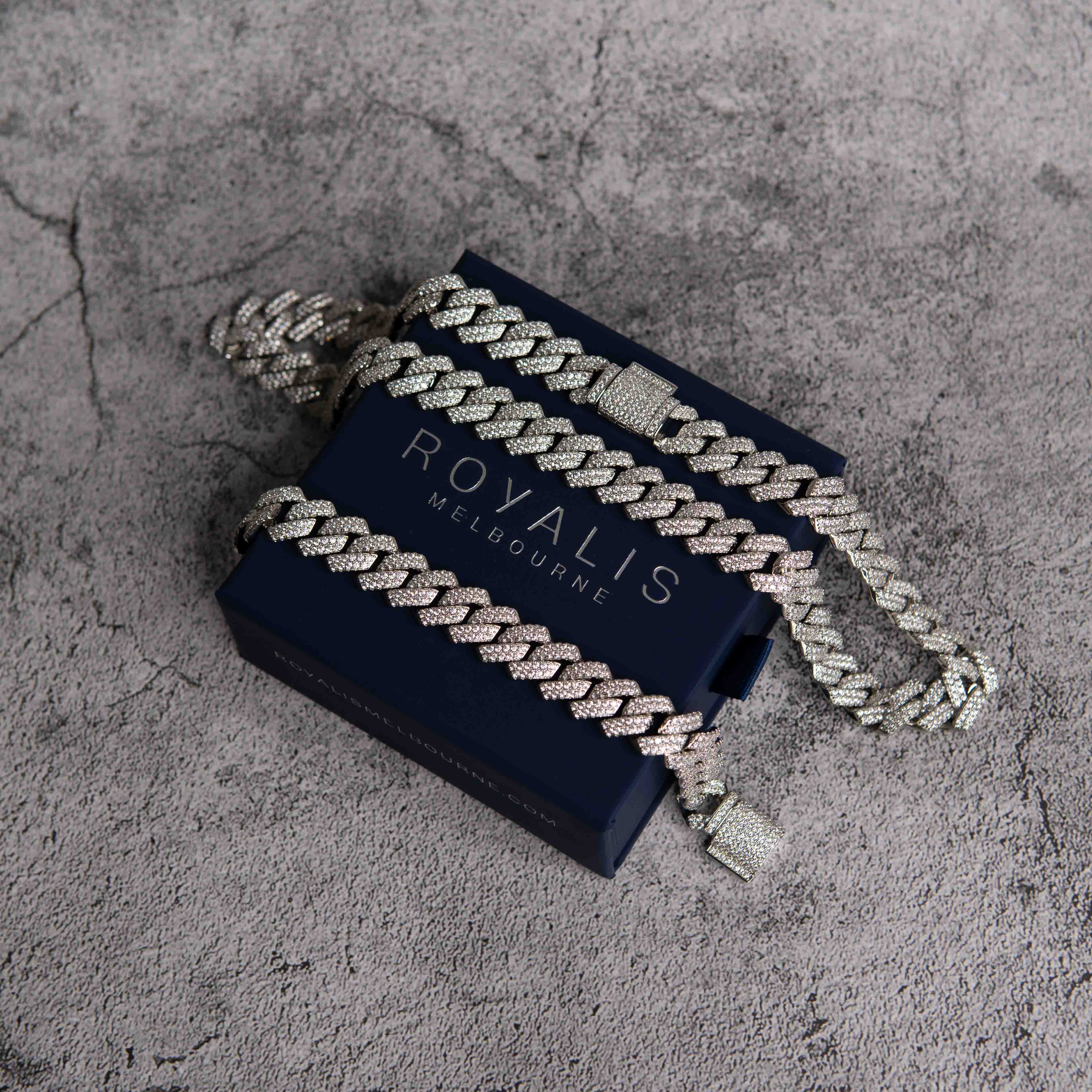 Prong Link Set (White Gold) 13mm