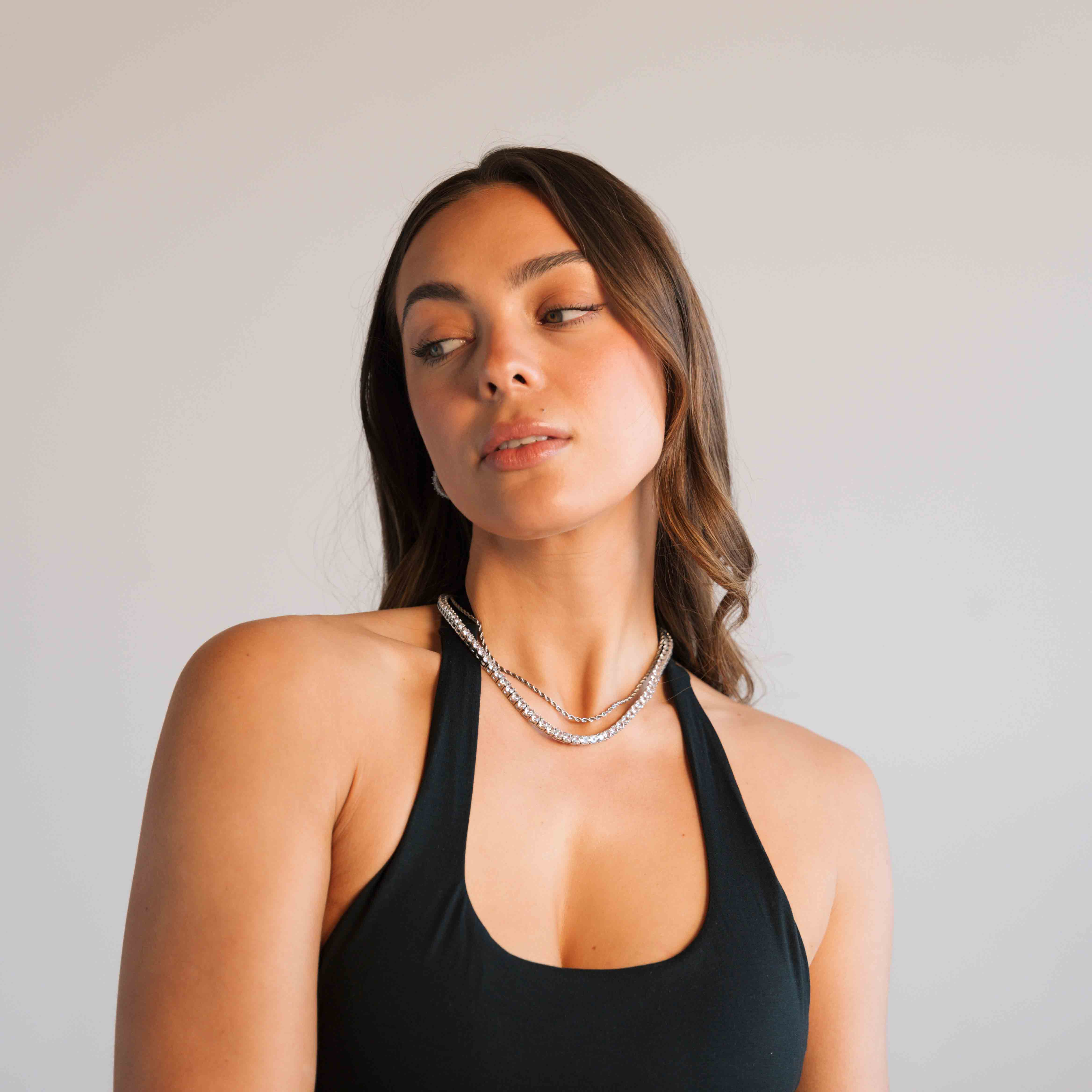 Women's Tennis Chain 5mm (White Gold)