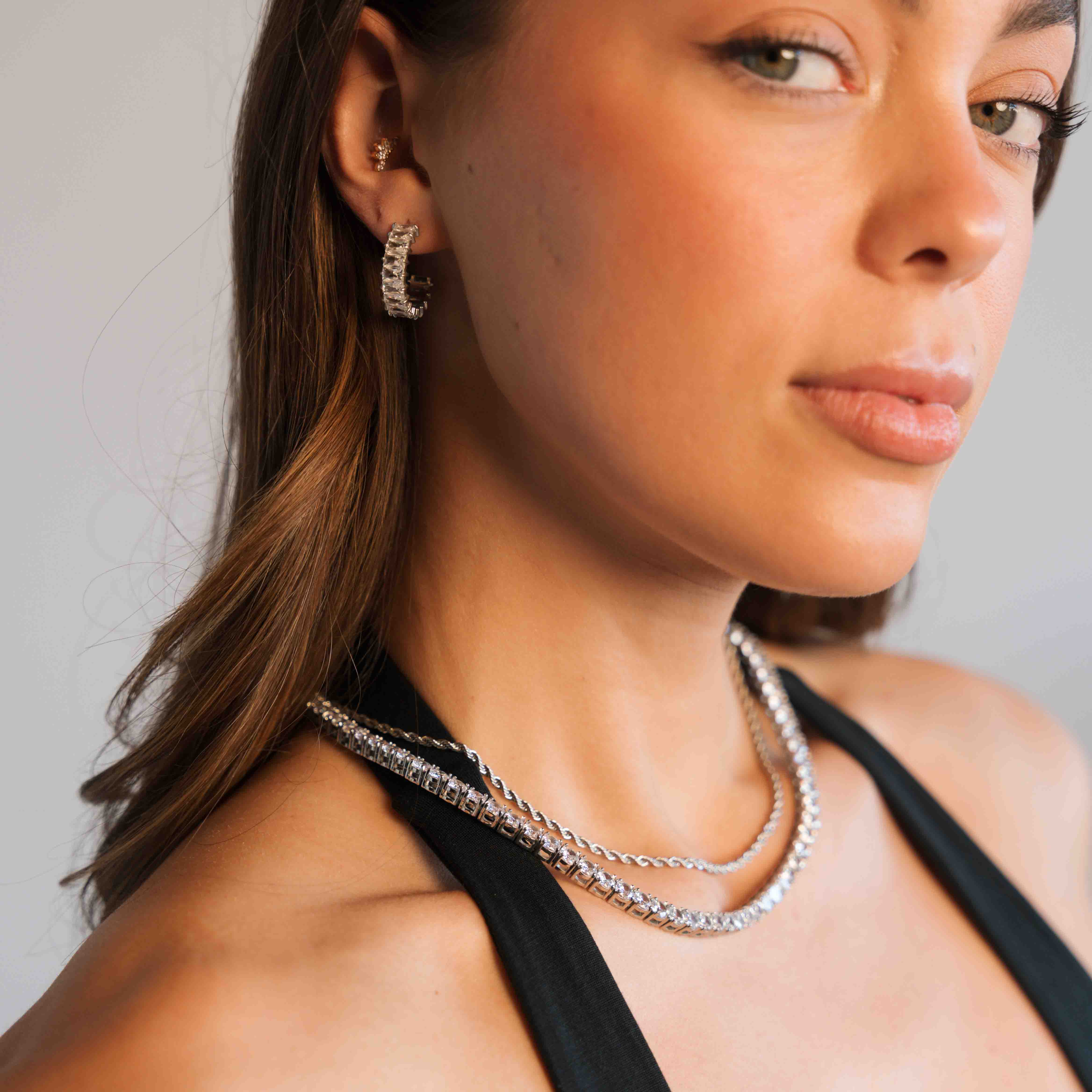 Women's Tennis Chain 5mm (White Gold)