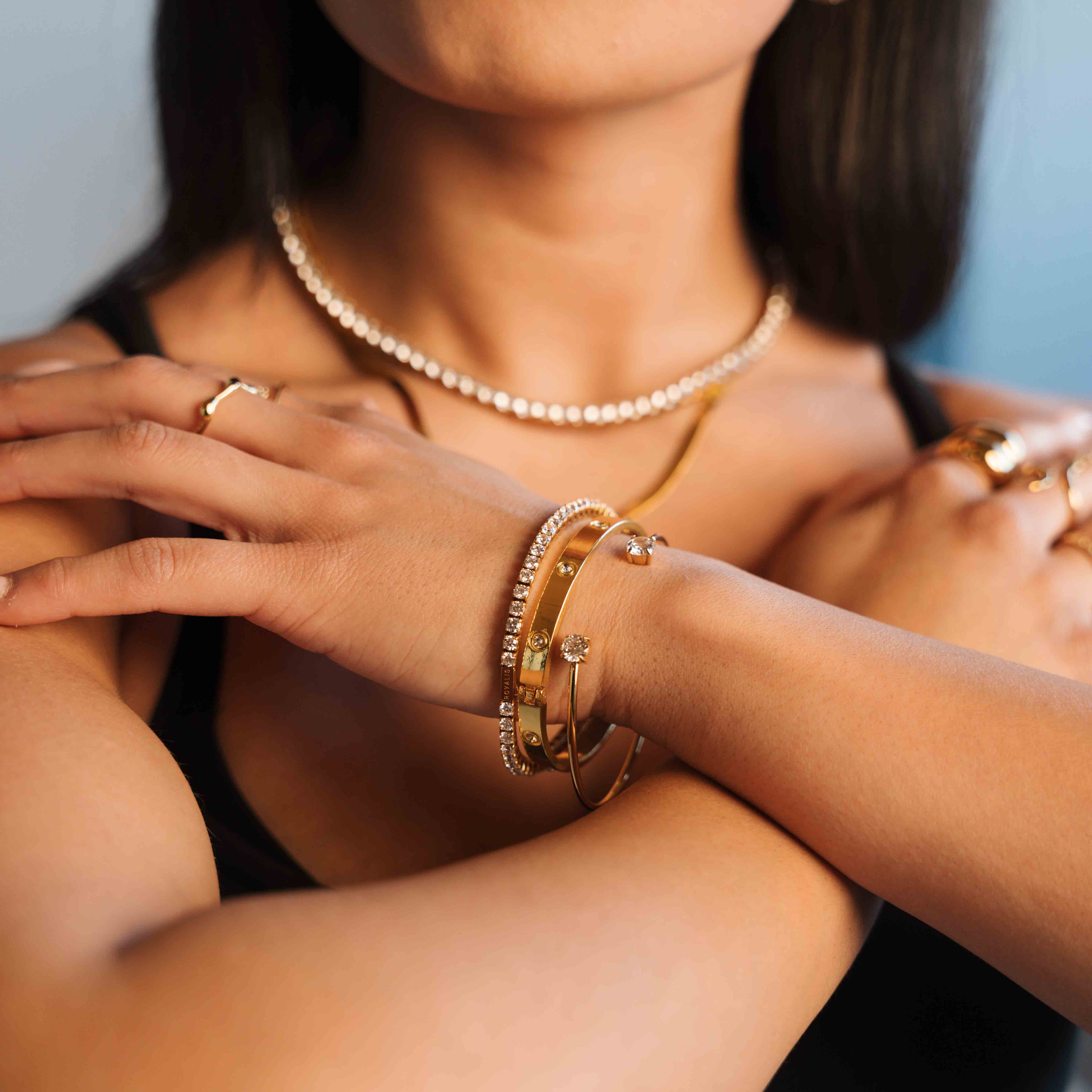 Women's Tennis Bracelet 3mm (Gold)