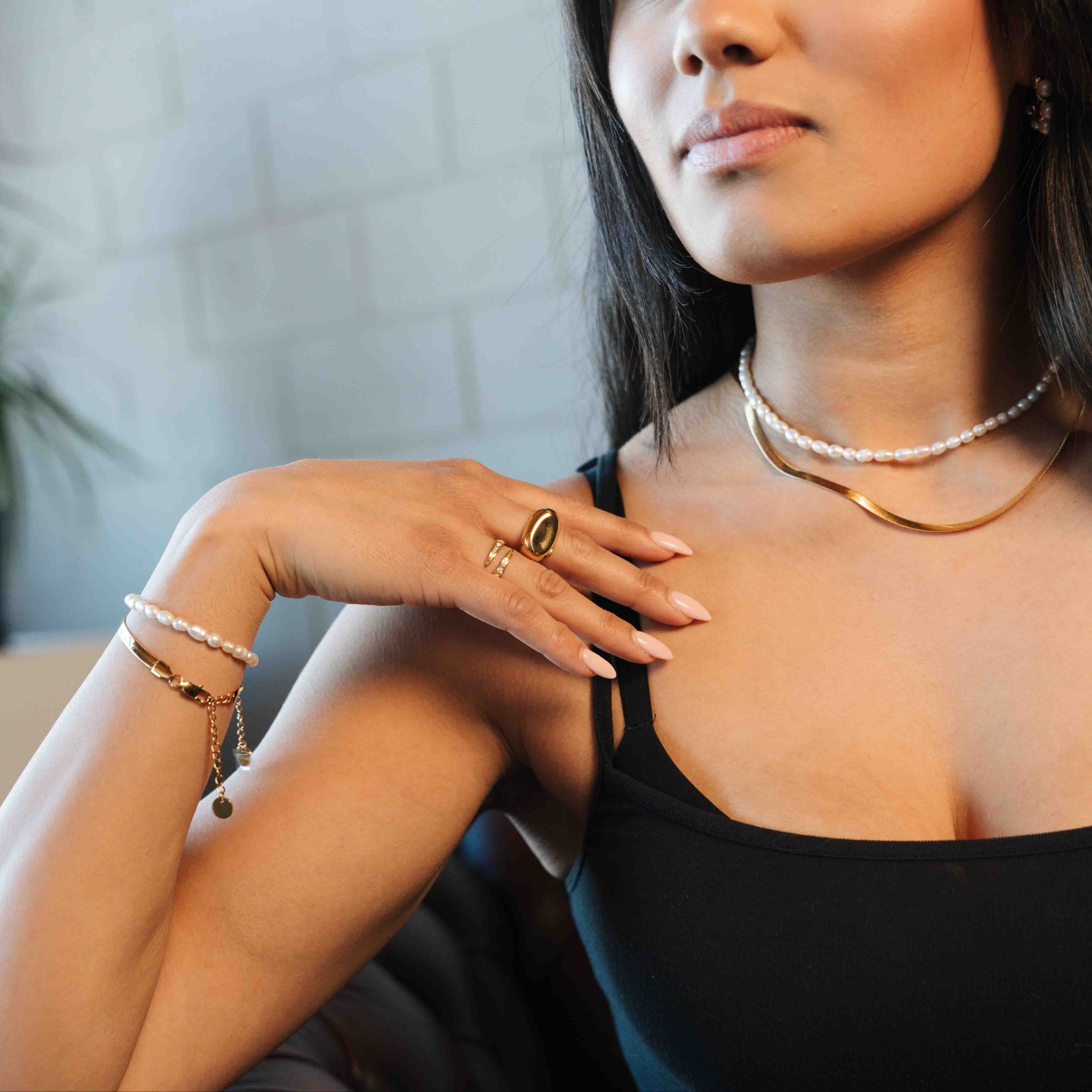 Freshwater Pearl Bracelet (Gold)