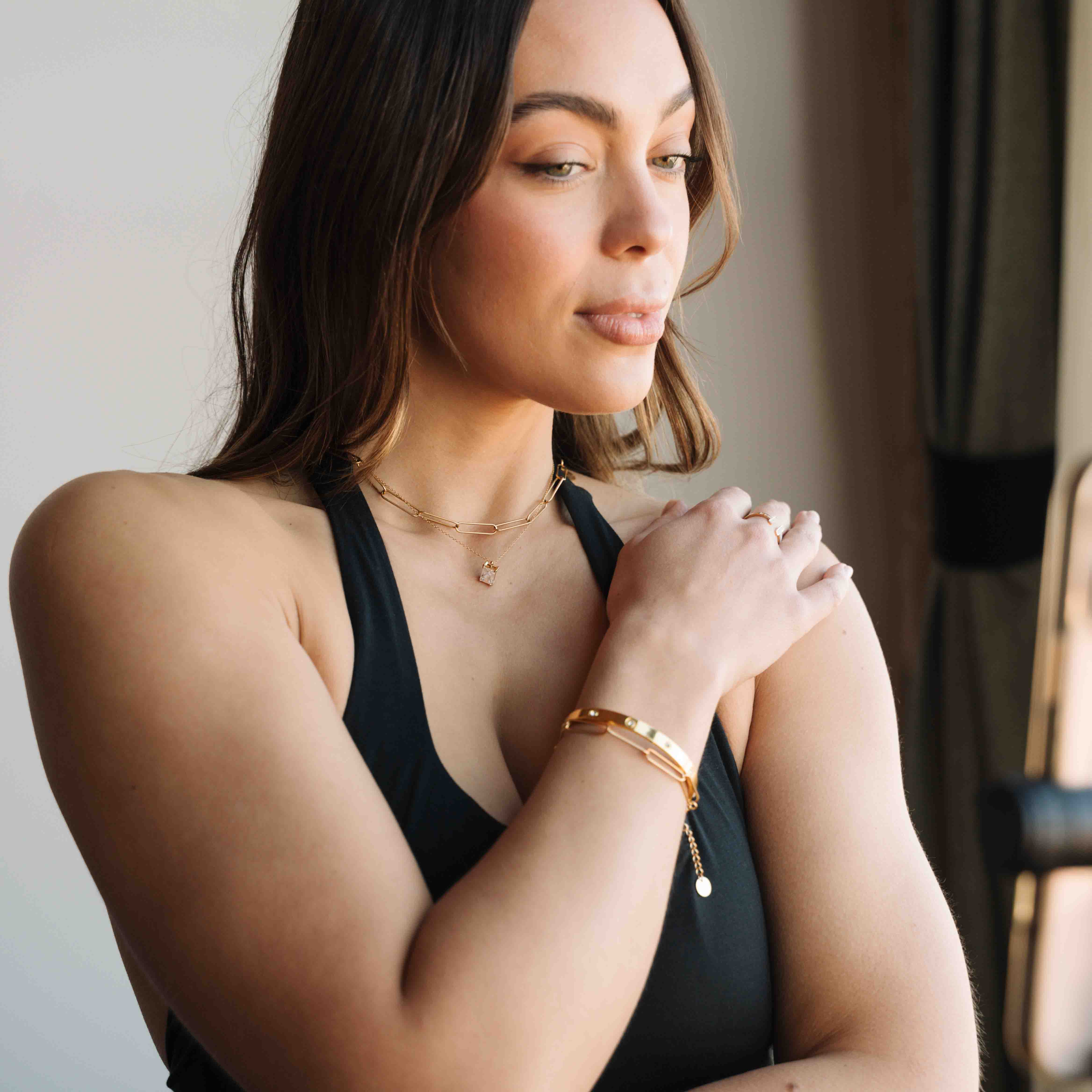 Women's Paperclip Bracelet (Gold)