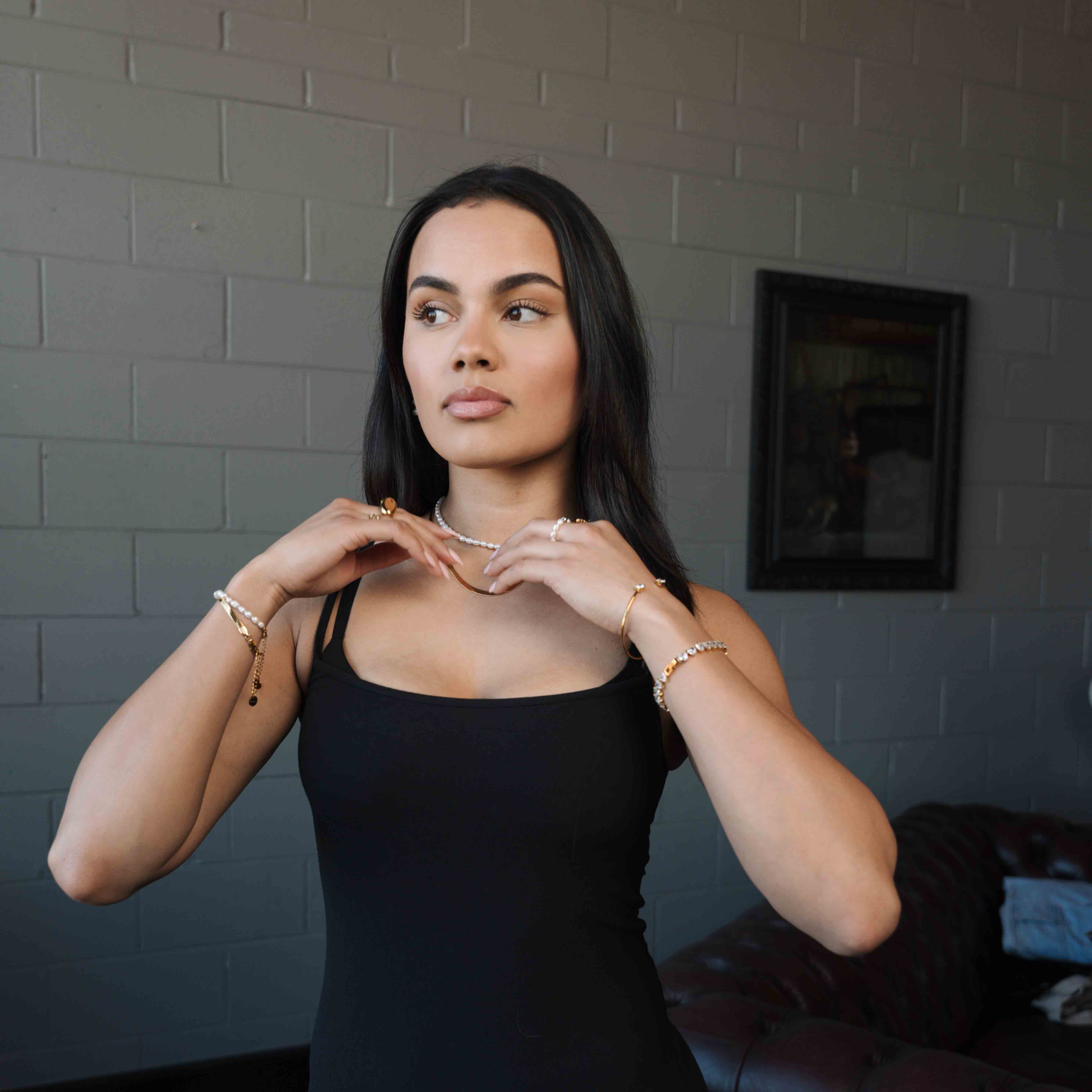 Herringbone Bracelet (Gold)