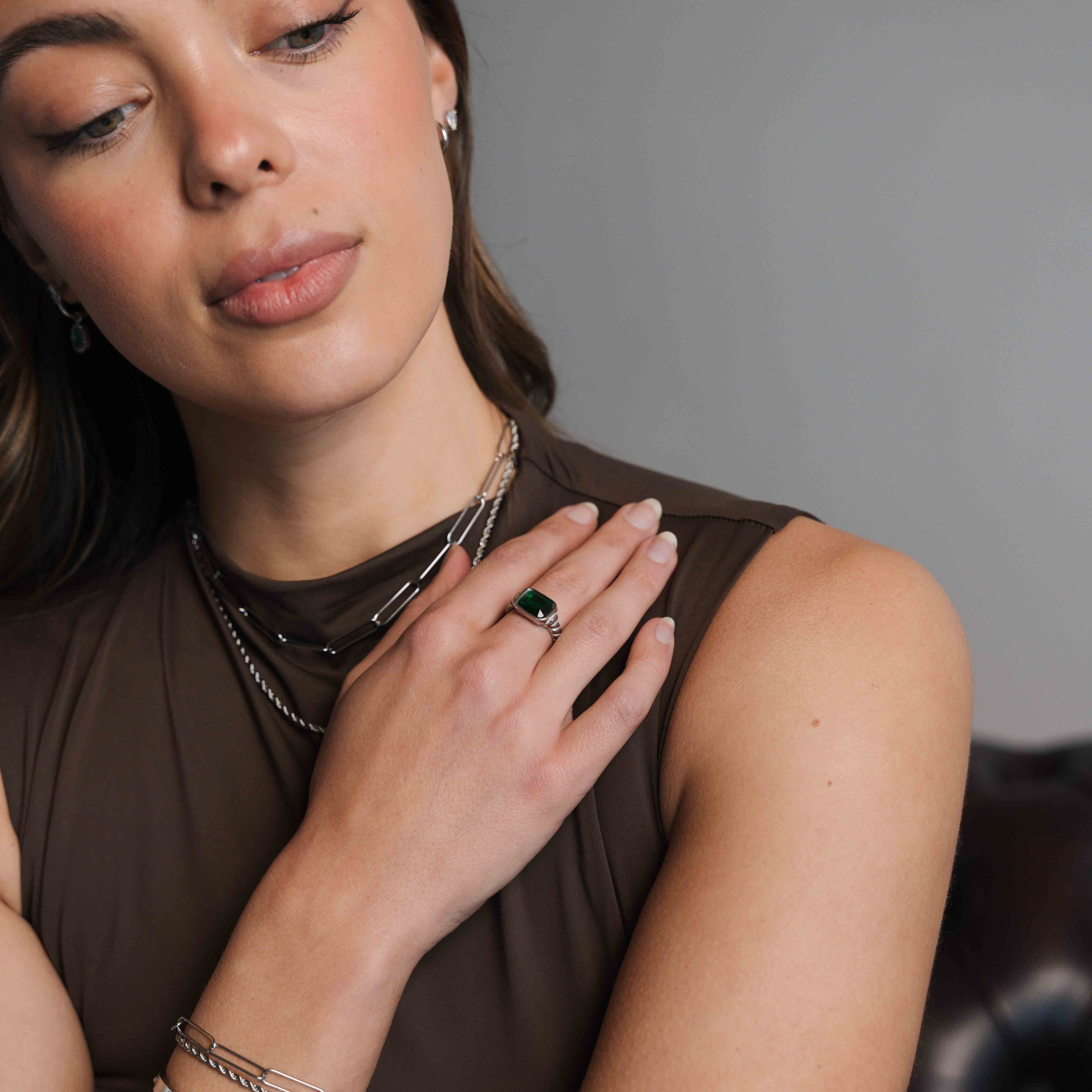 Jade Ring (White Gold)