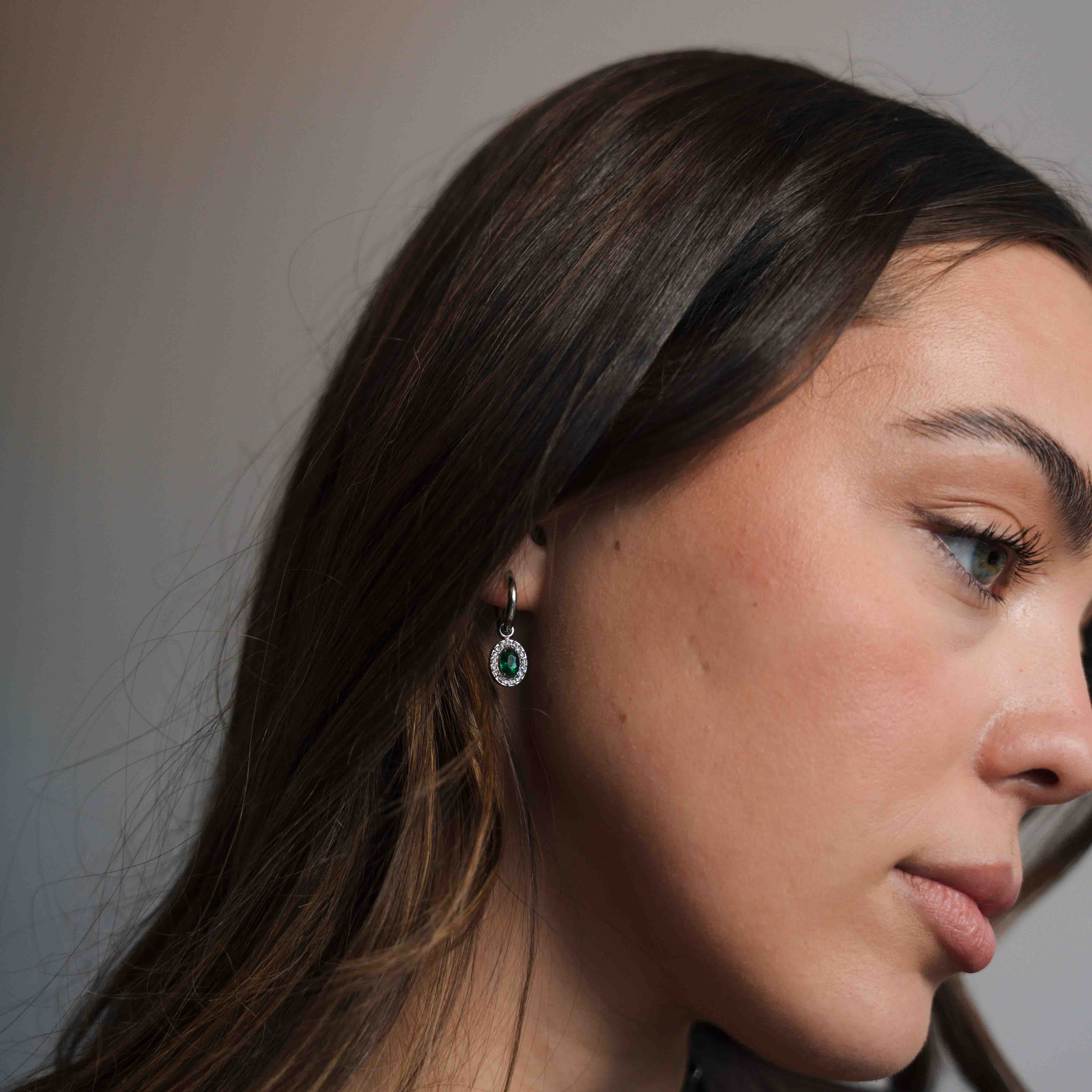 Ivy Halo Earring (White Gold)