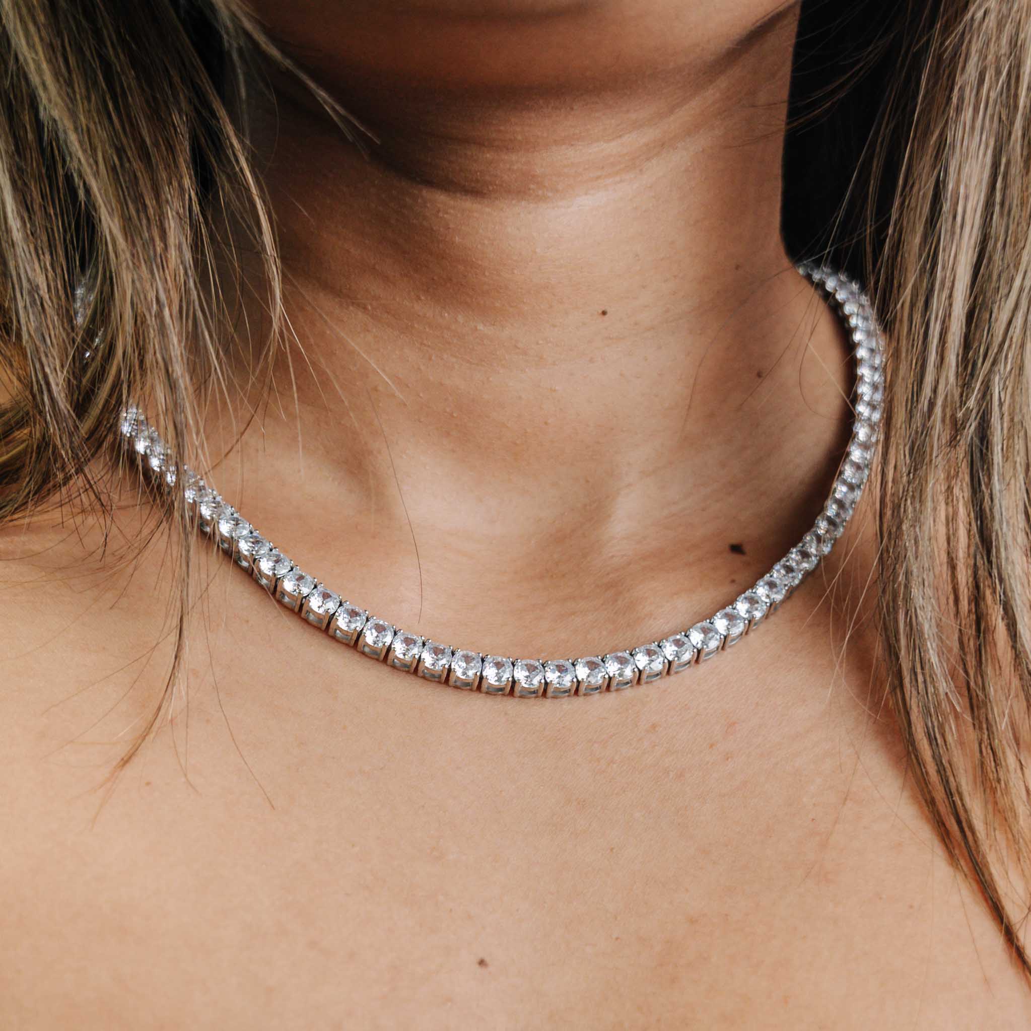 Women's Tennis Chain 5mm (White Gold)