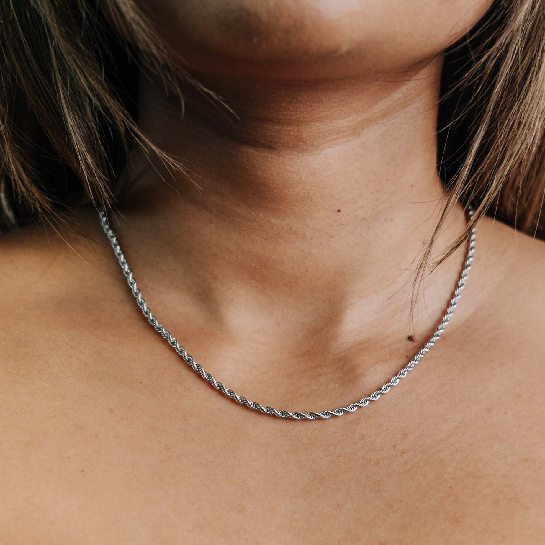 Women's Rope Chain (White Gold)