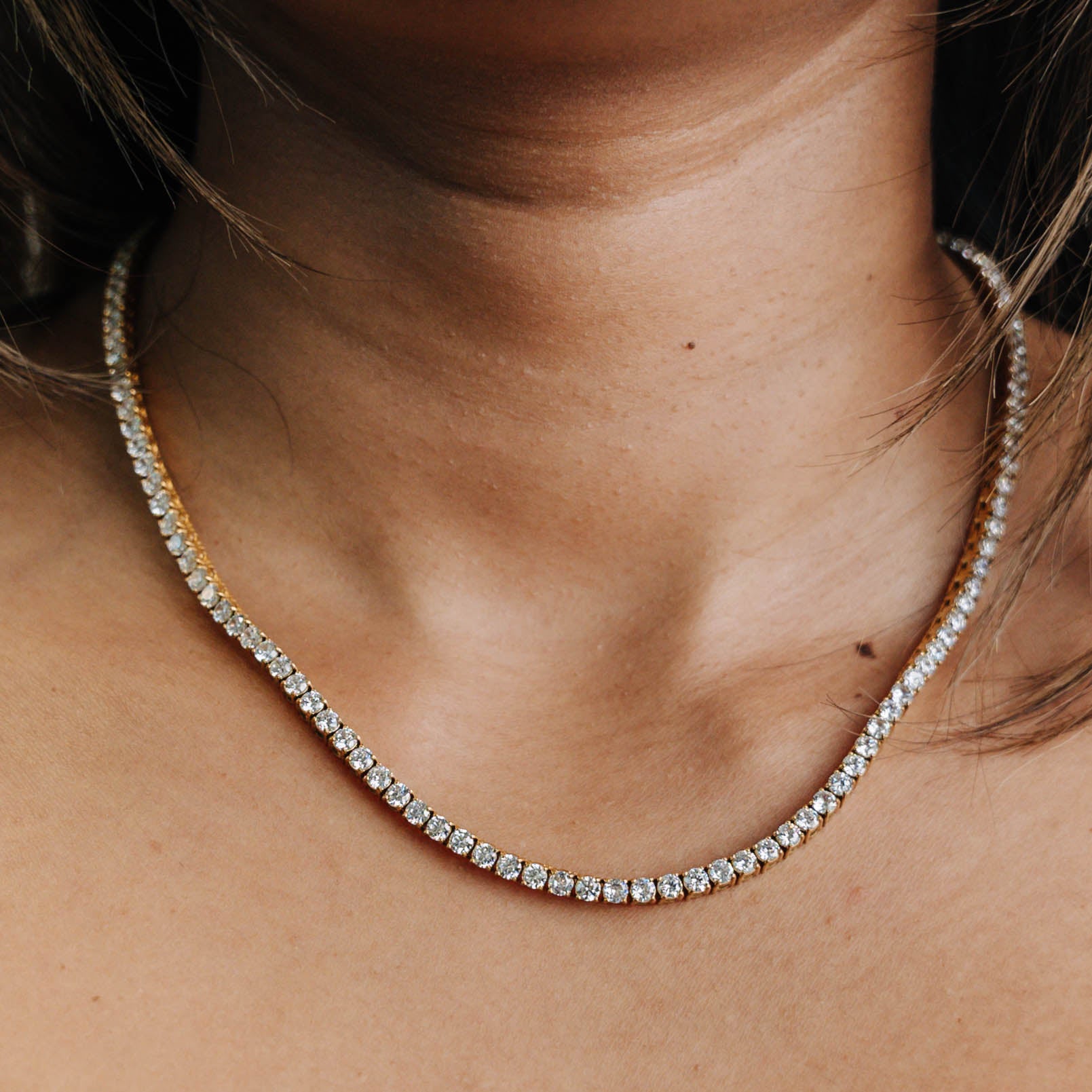 Women's Tennis Chain 3mm (Gold)