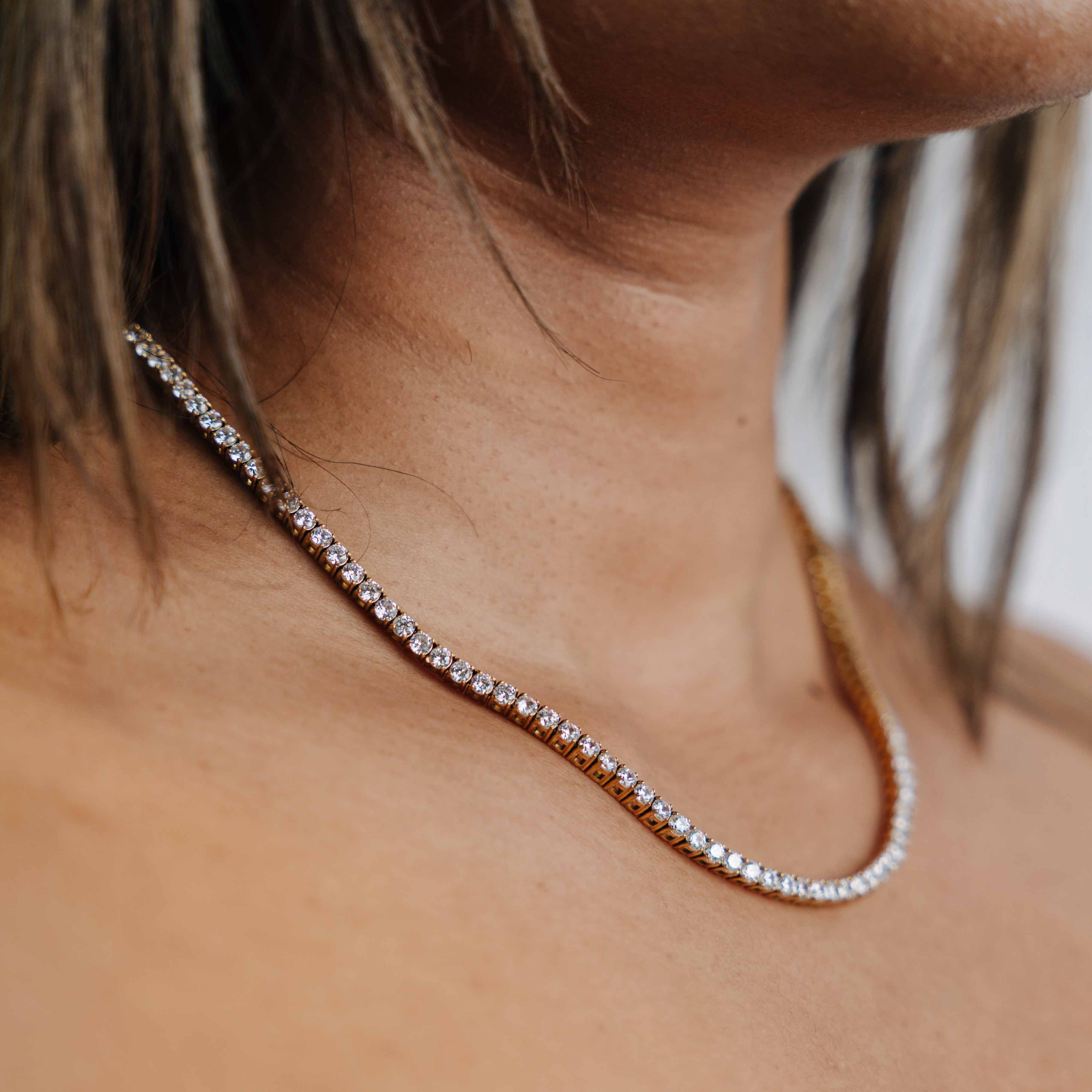 Women's Tennis Chain 3mm (Gold)