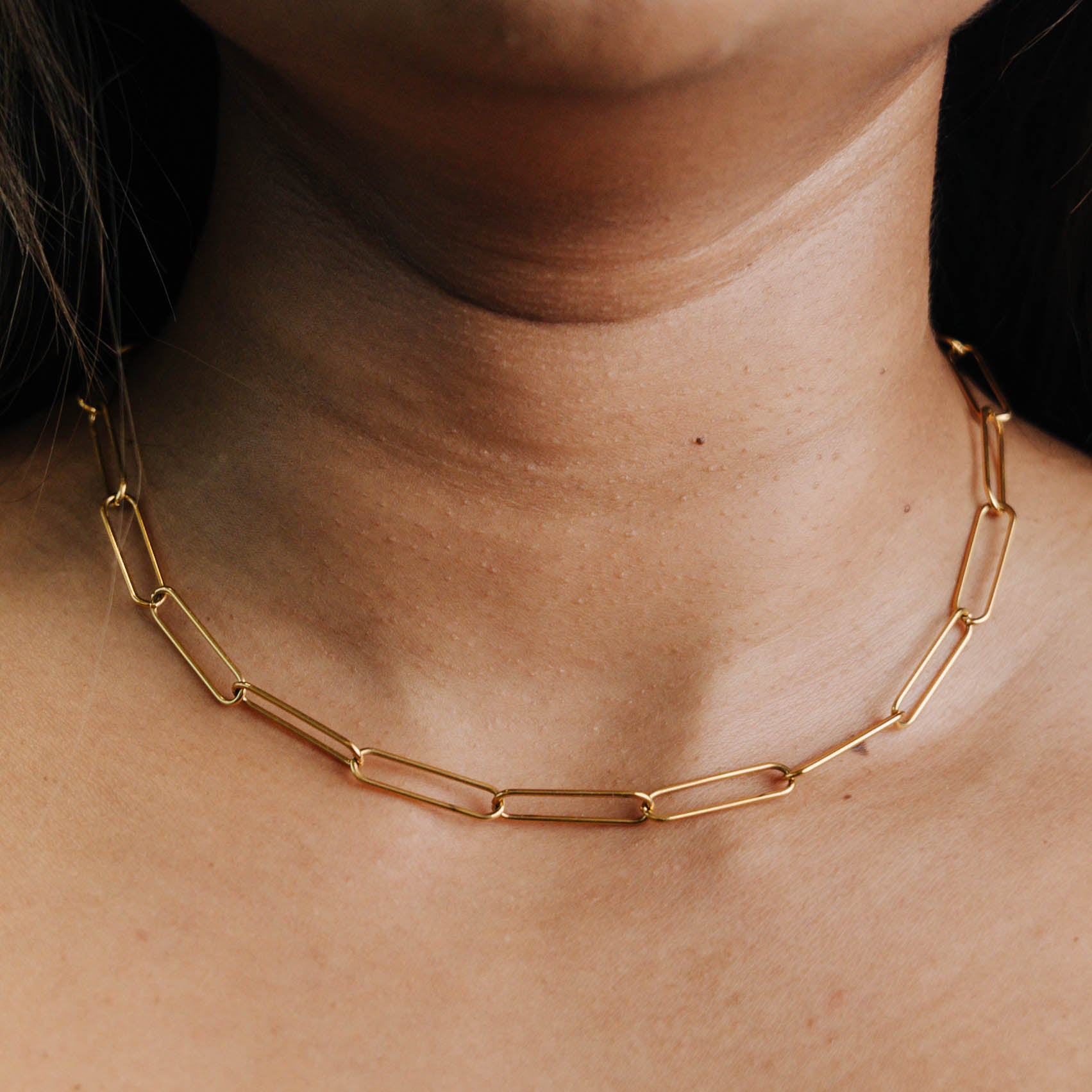 Women's Paperclip Chain (Gold)