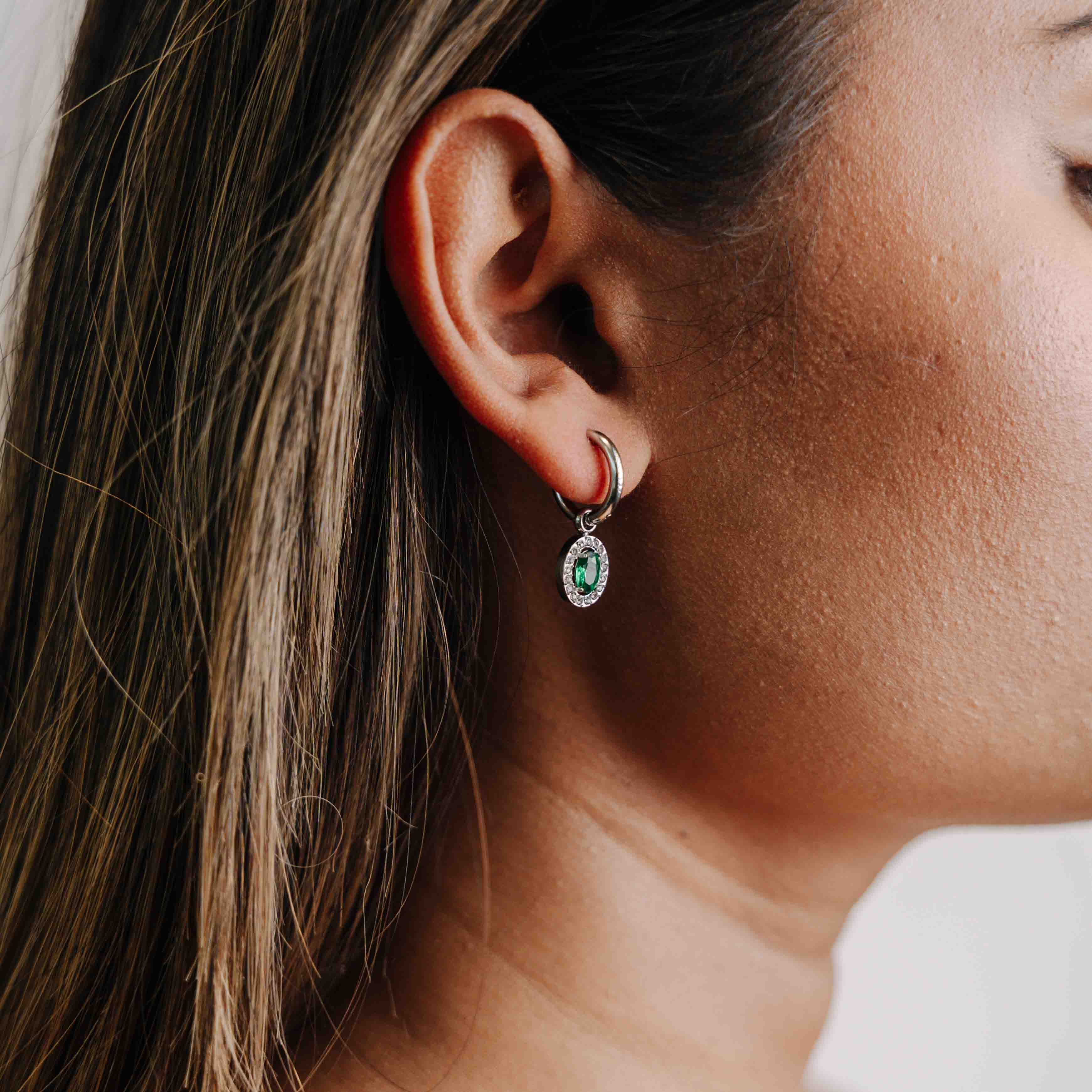 Ivy Halo Earring (White Gold)