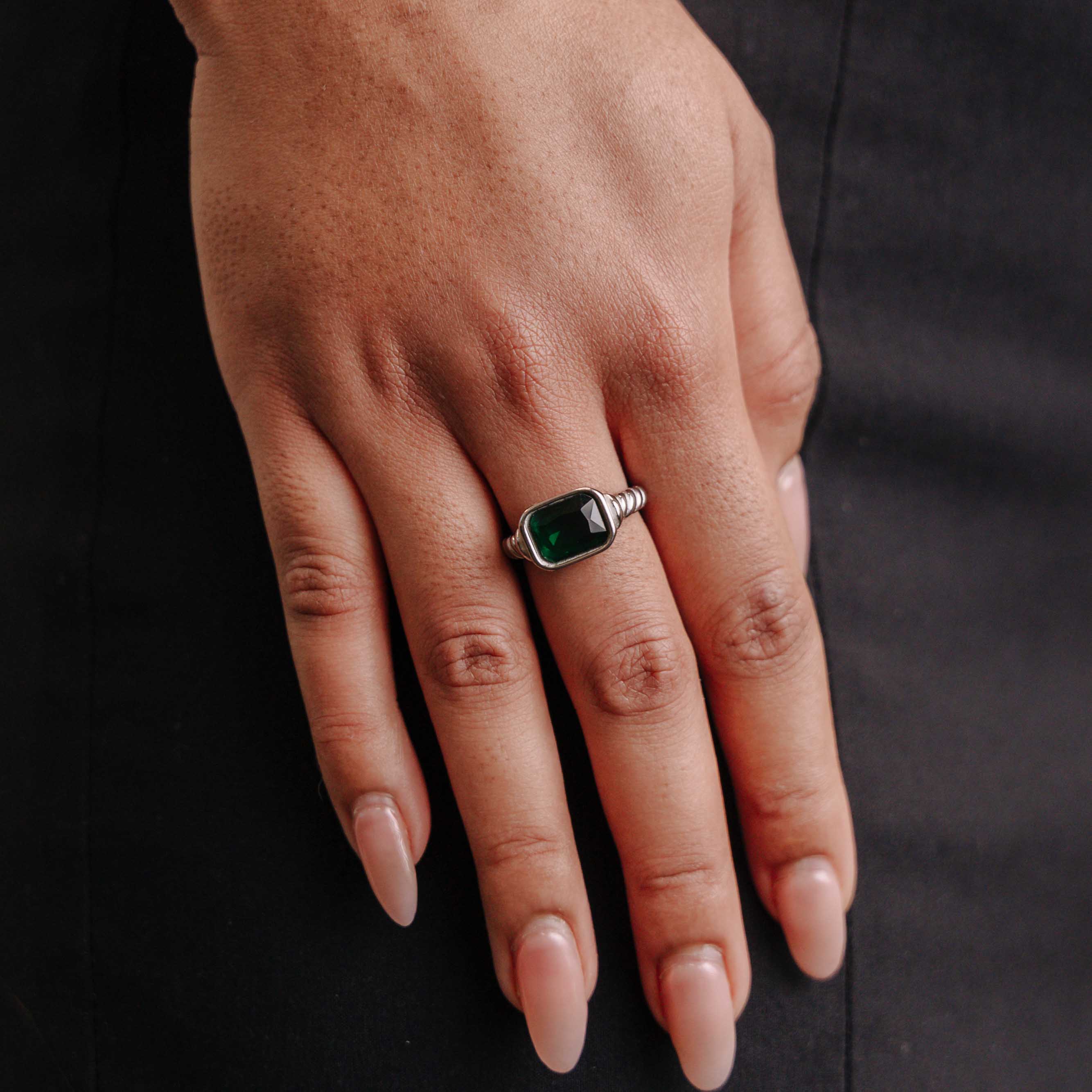 Jade Ring (White Gold)