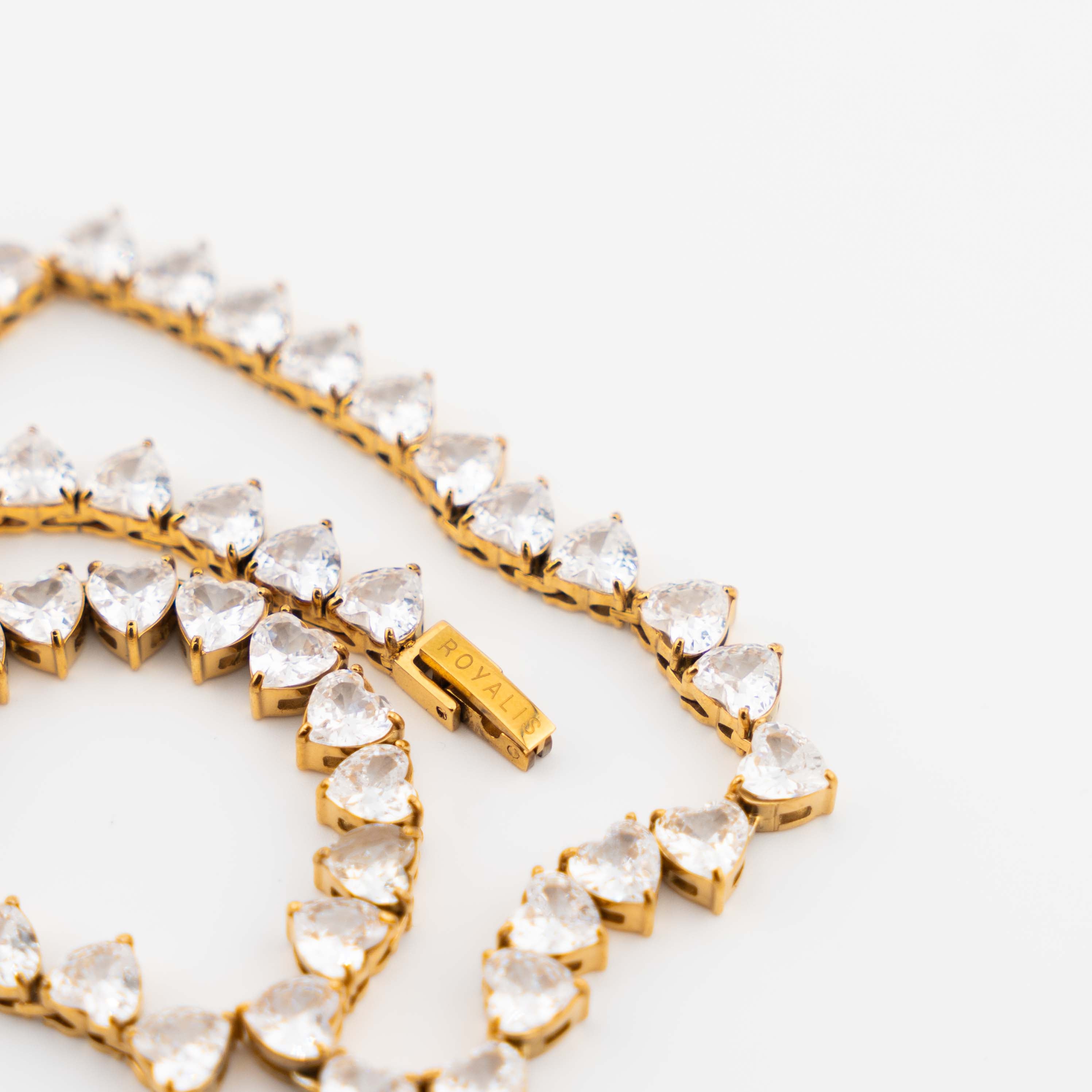 Women's Heart Tennis Chain 6mm (Gold)