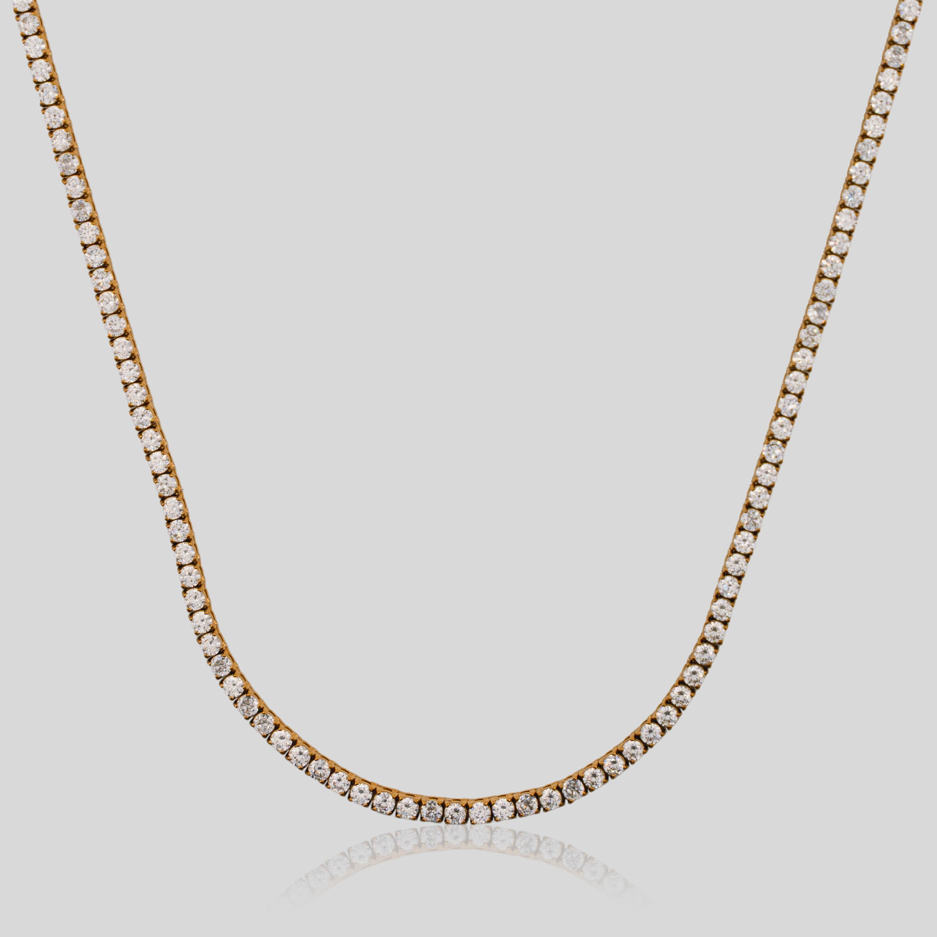 Women's Tennis Chain 3mm (Gold)