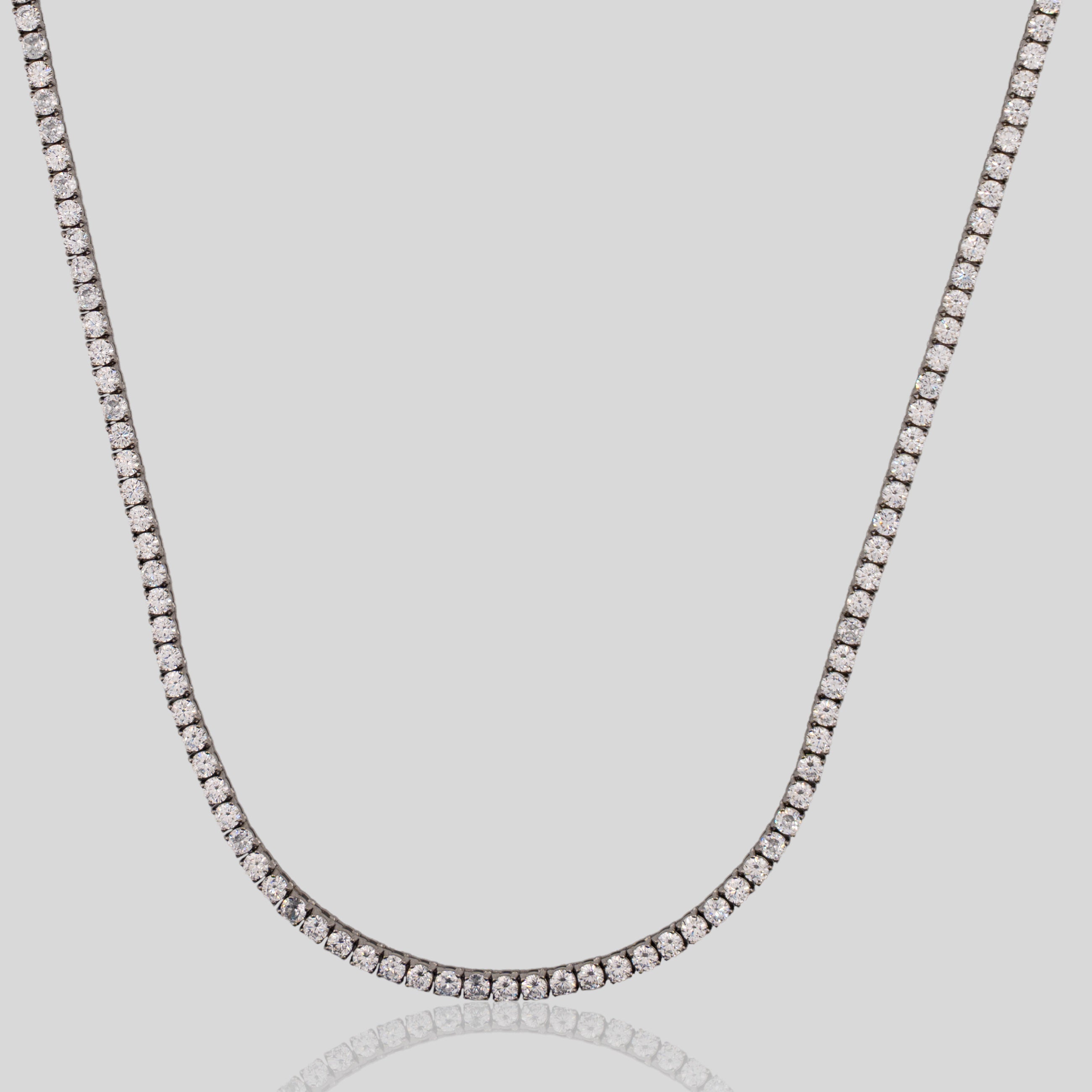 Women's Tennis Chain 3mm (White Gold)