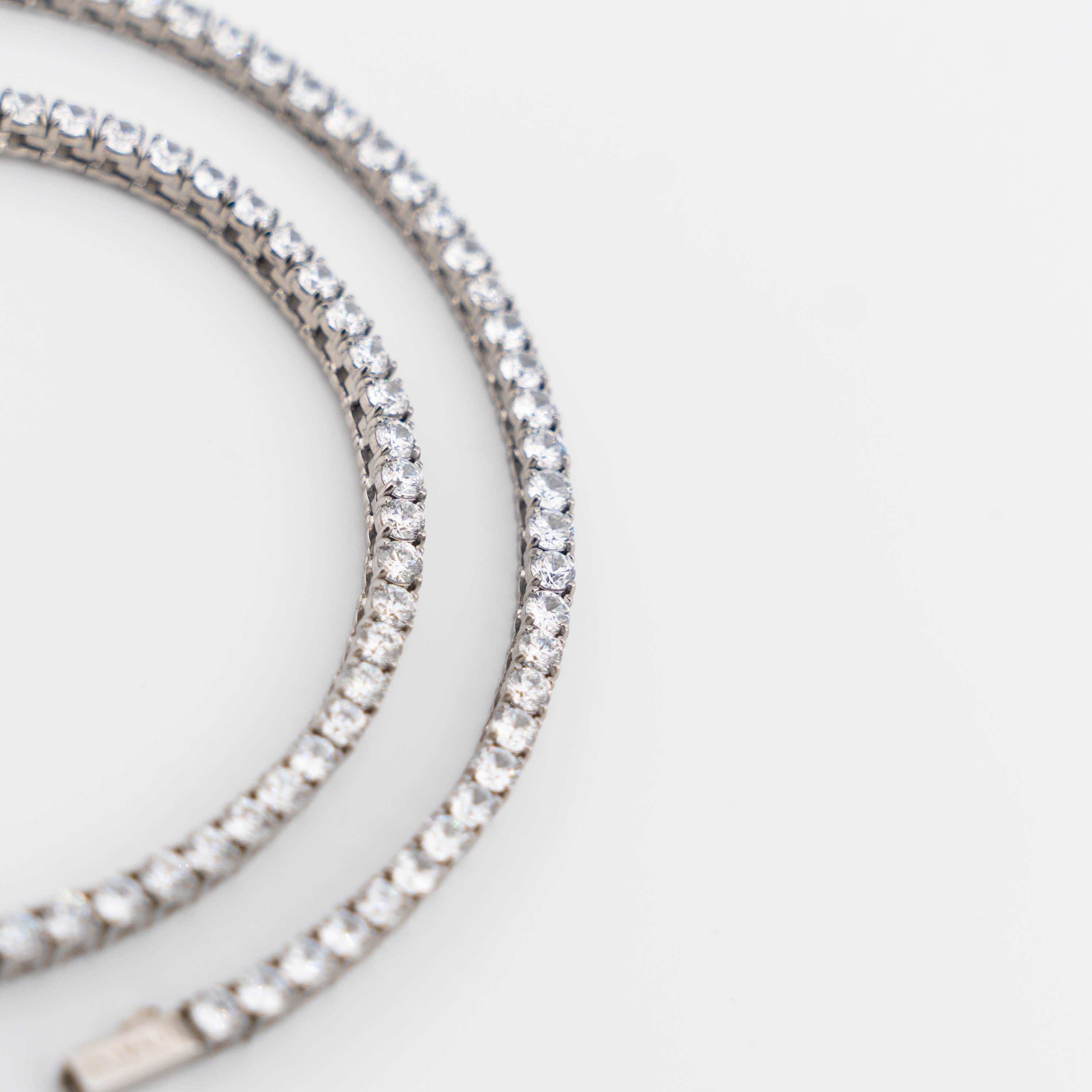 Women's Tennis Chain 3mm (White Gold)