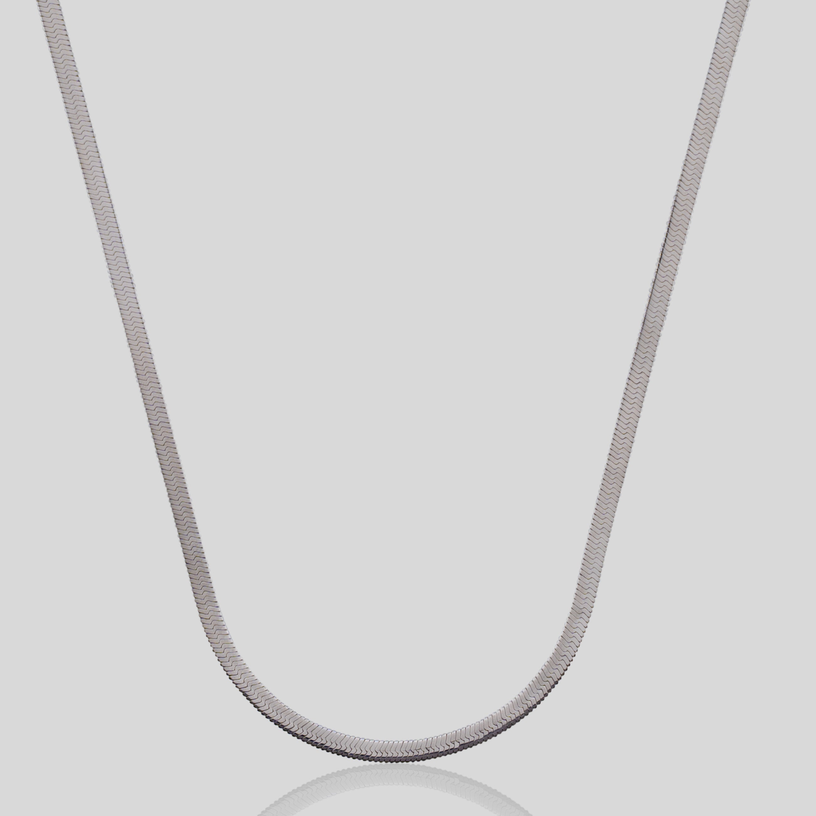 Herringbone Chain (White Gold)