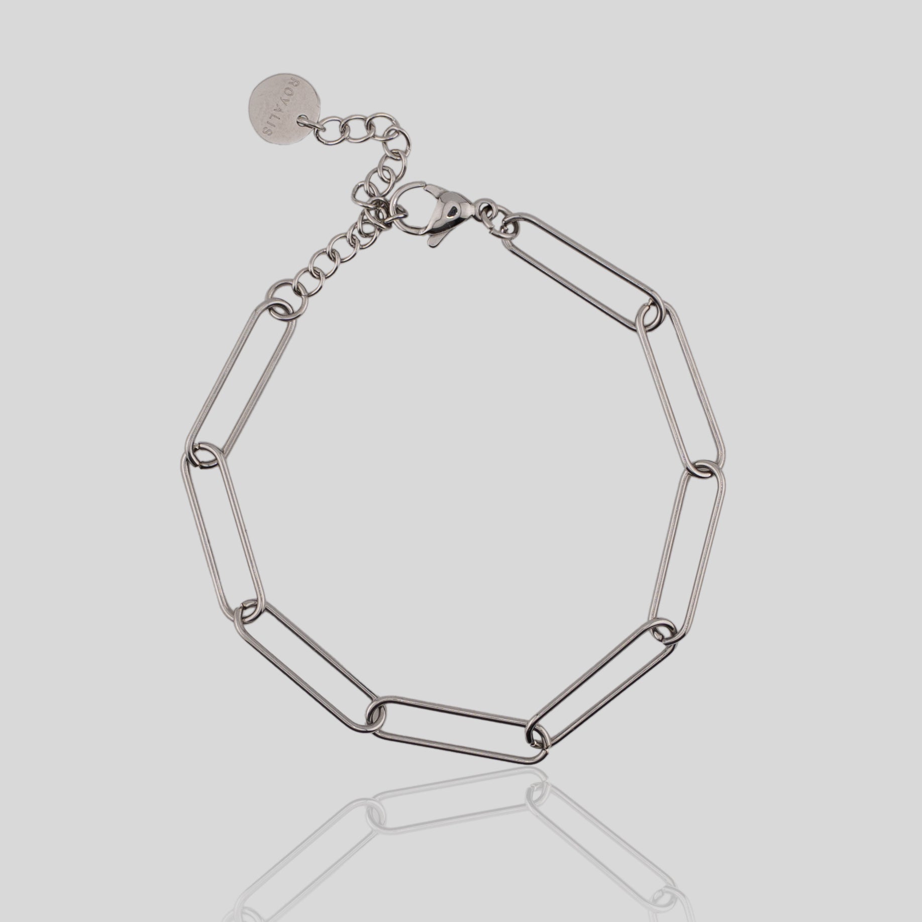 Women's Paperclip Bracelet (White Gold)
