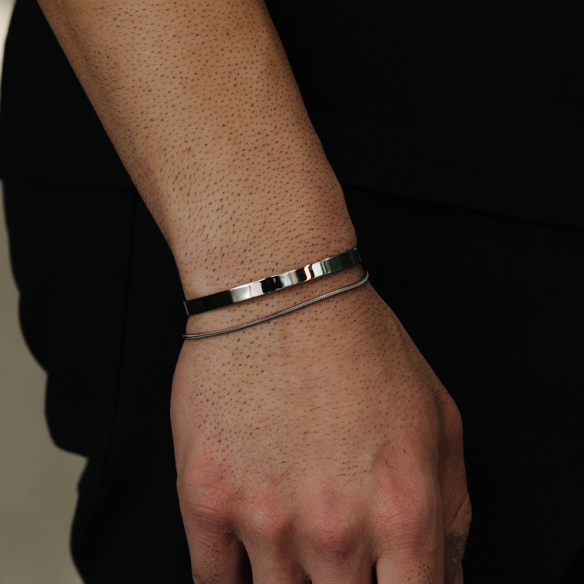 Plain Jane Bangle (White Gold) 5mm