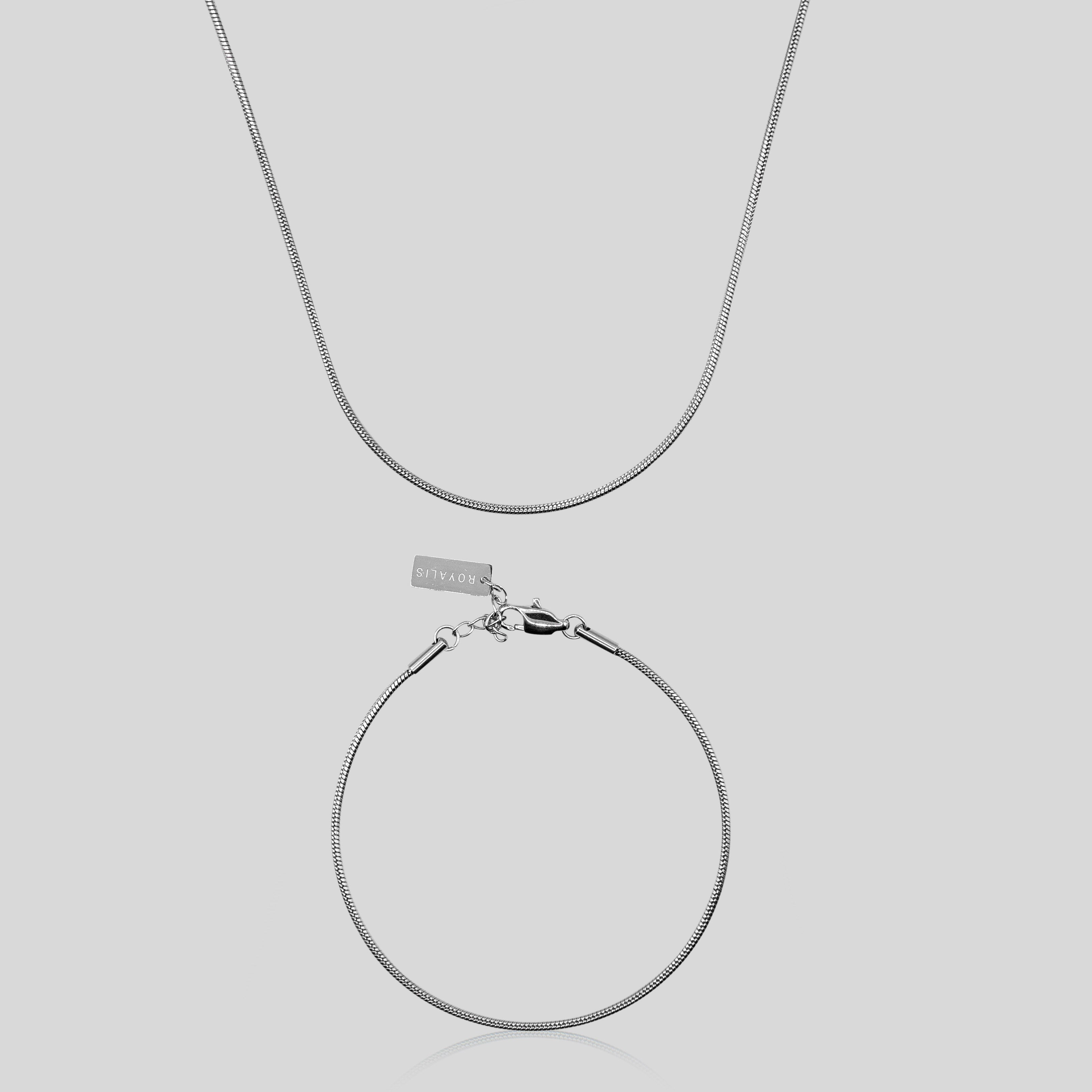 Snake Set (White Gold) 2mm