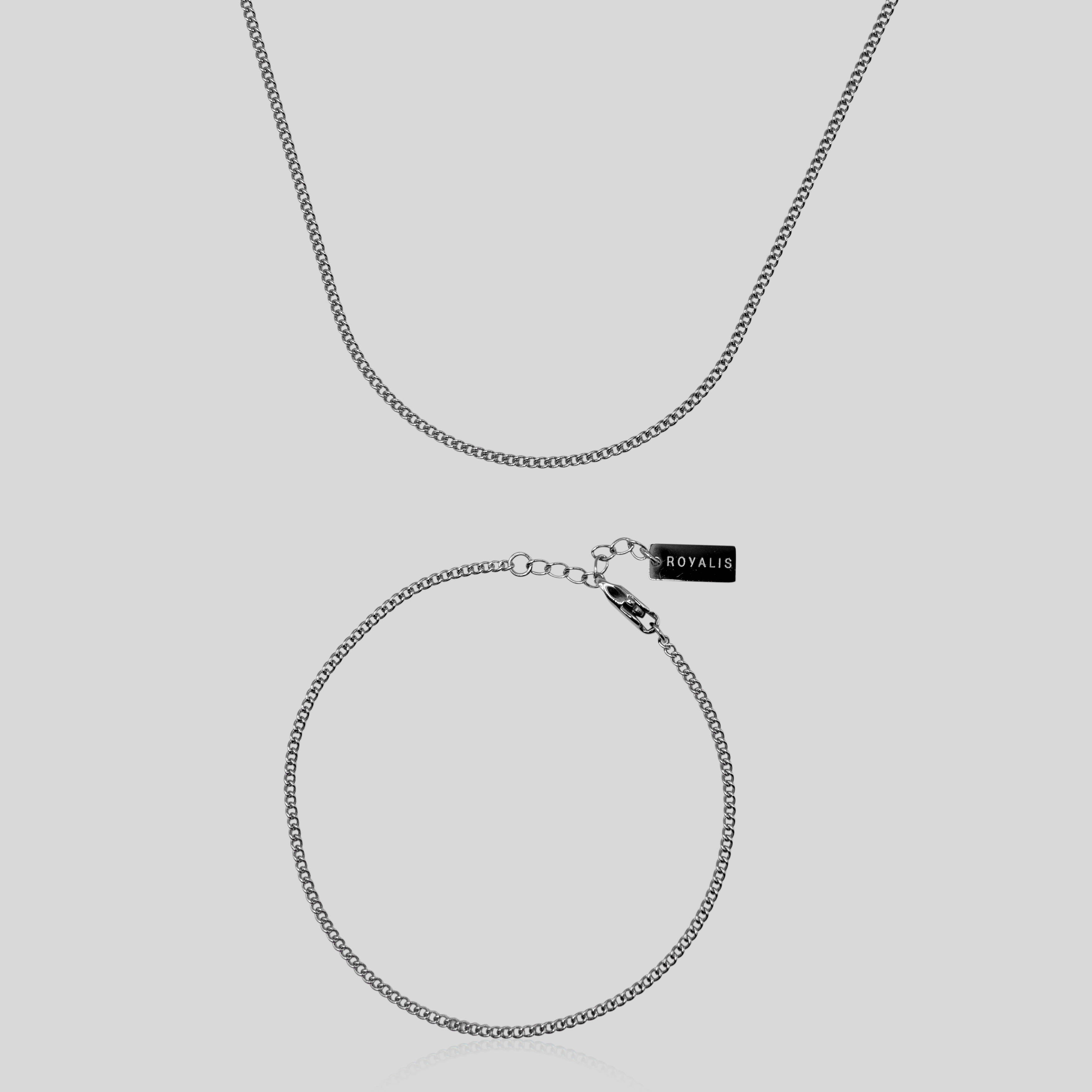 Cuban Set (White Gold) 2mm