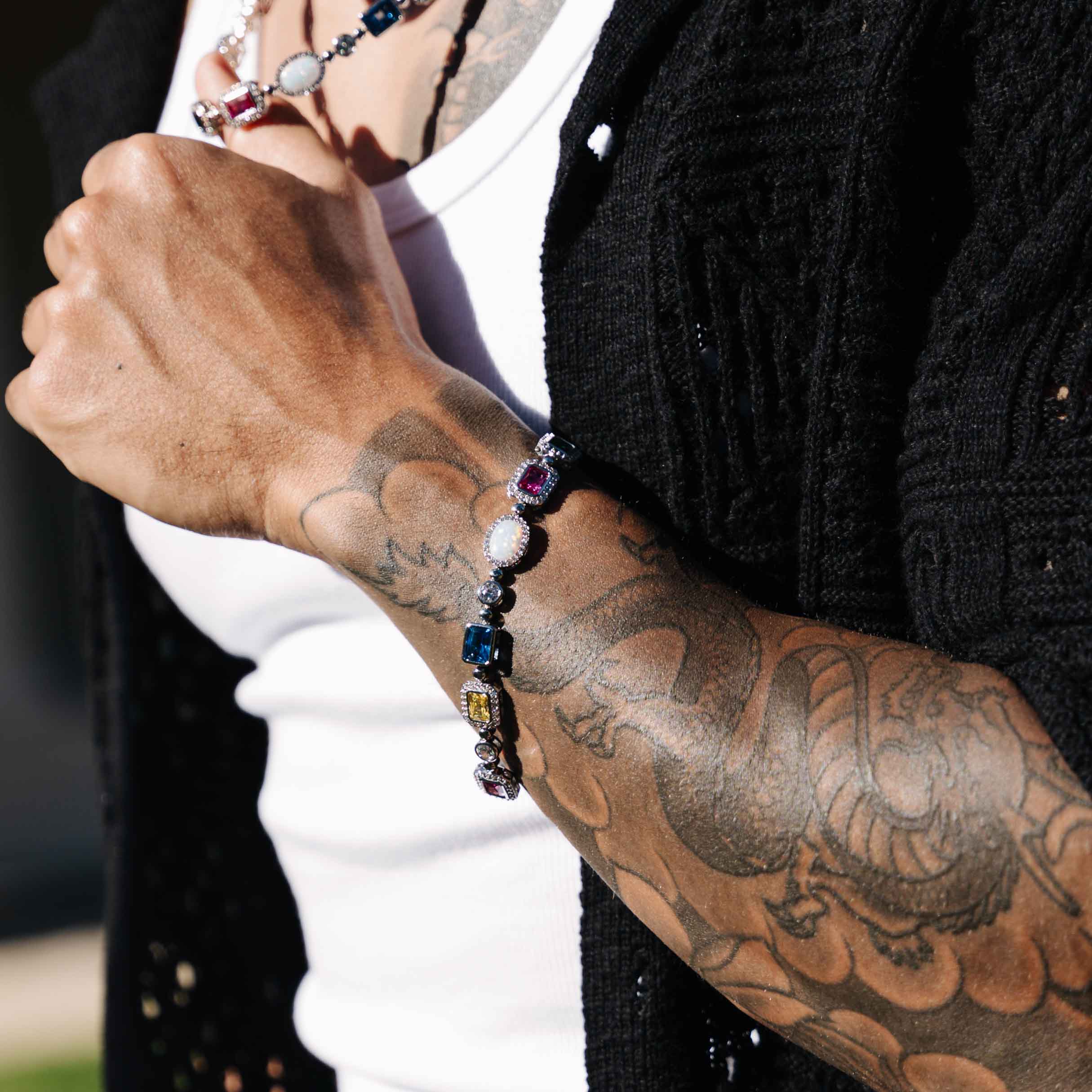 Gemstone Bracelet (White Gold)