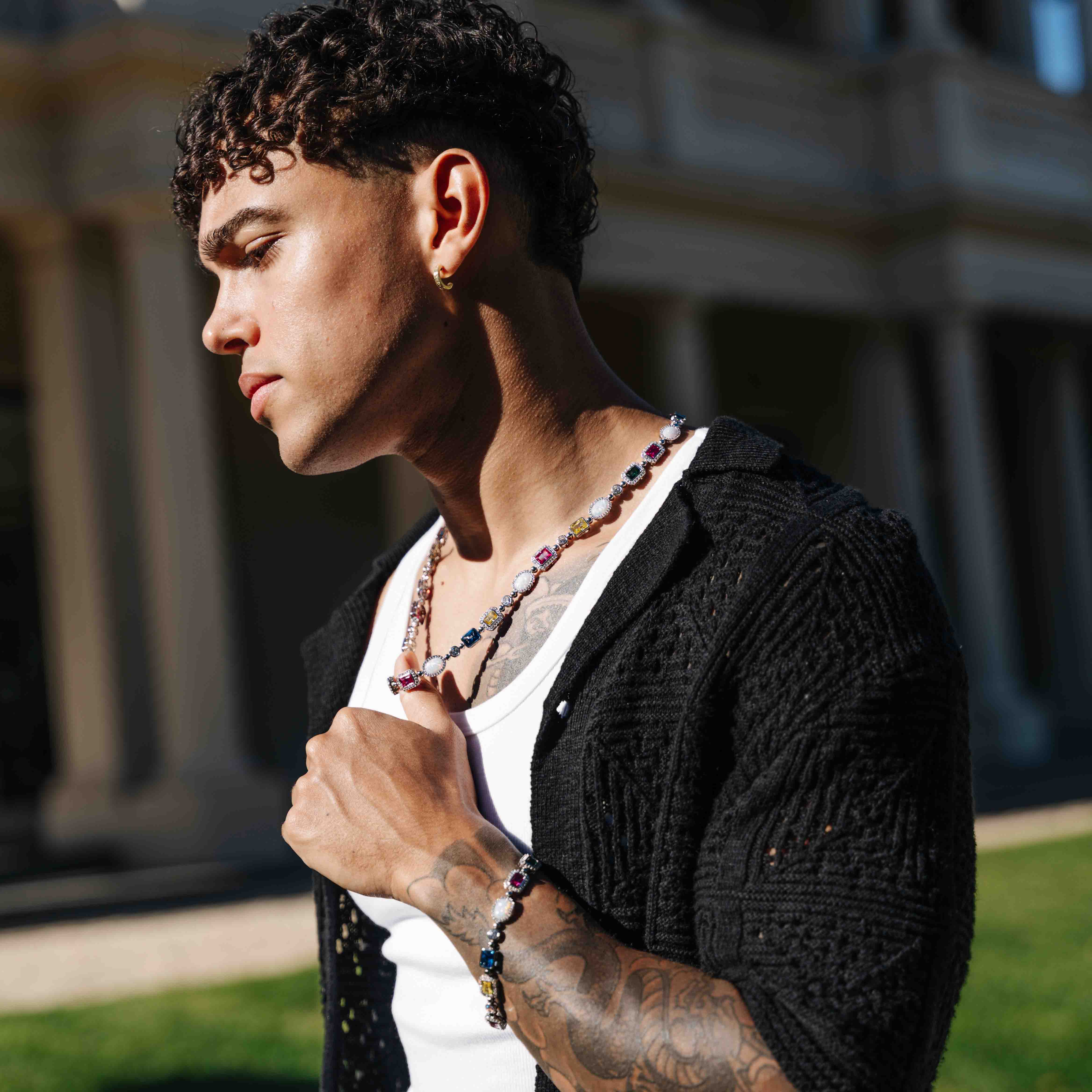 Gemstone Bracelet (White Gold)