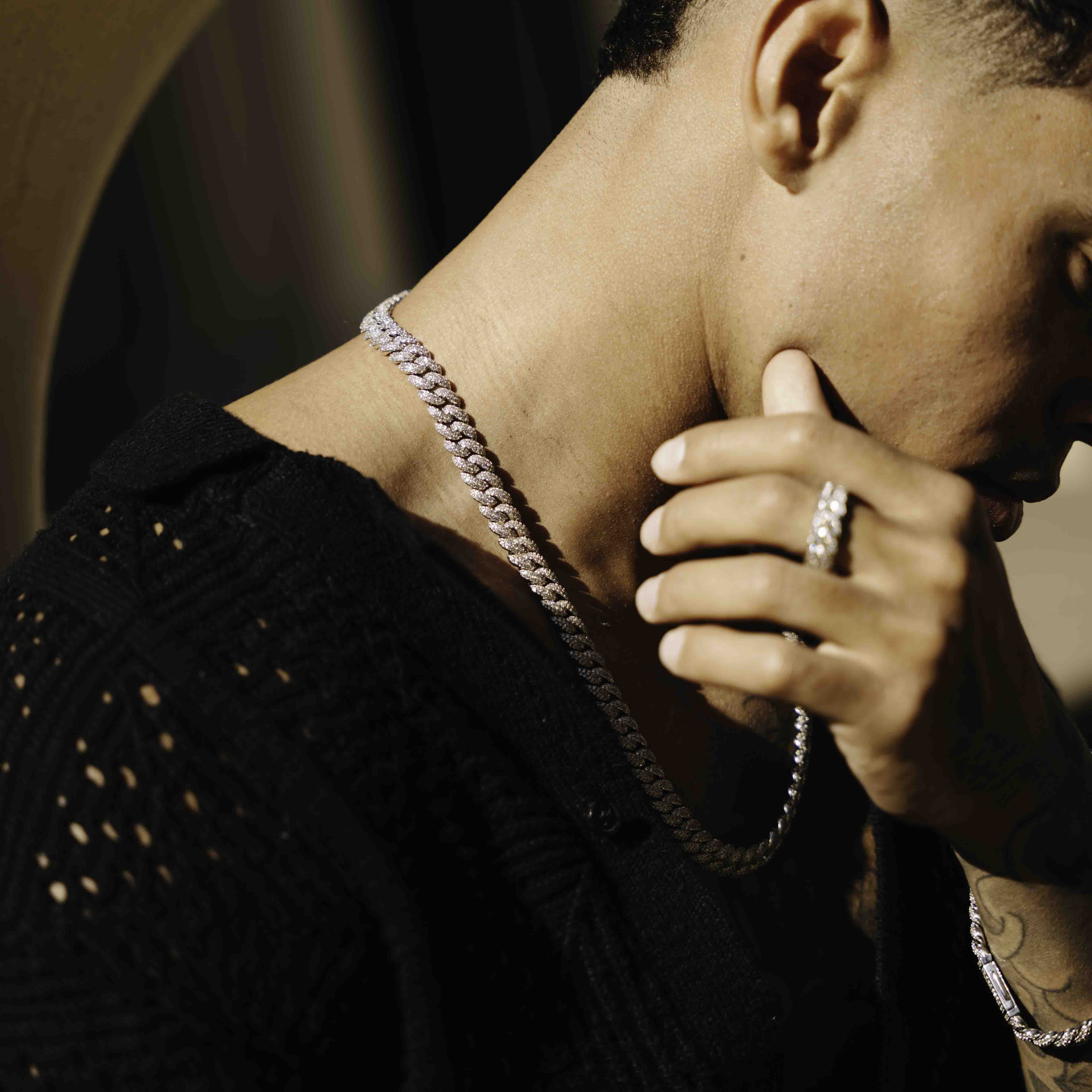 Iced Cuban Set 8mm (White Gold)