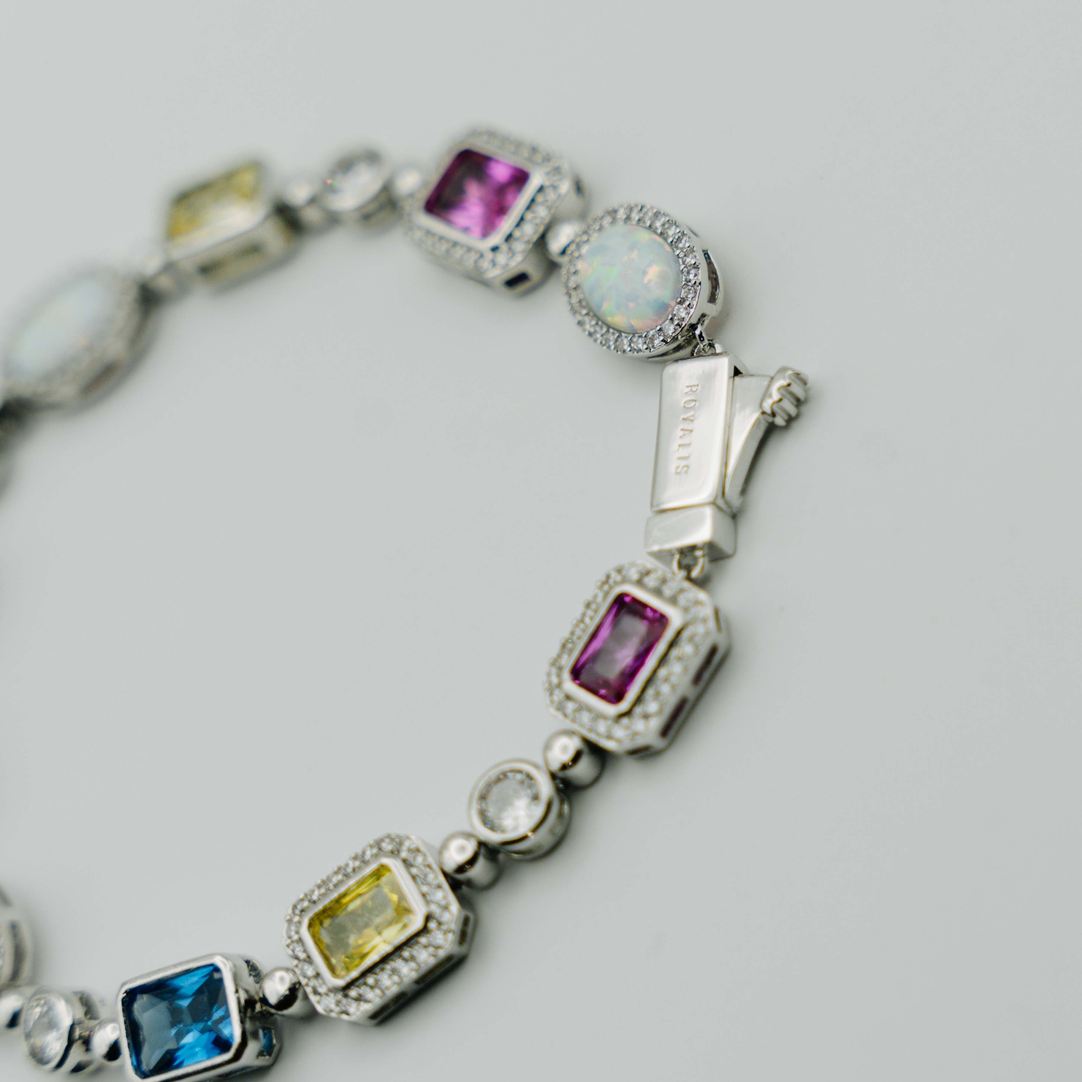 Gemstone Bracelet (White Gold)