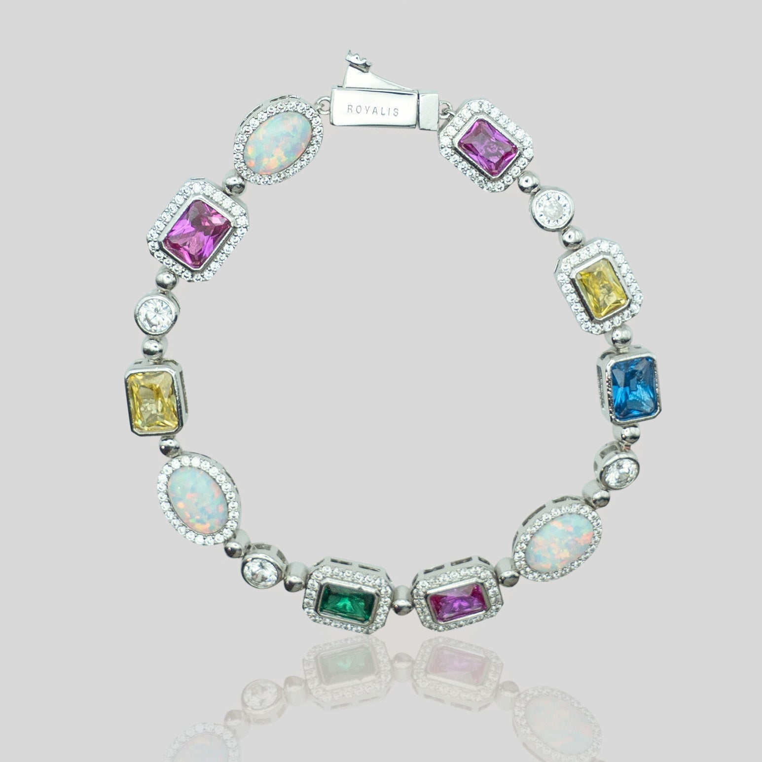 Gemstone Bracelet (White Gold)
