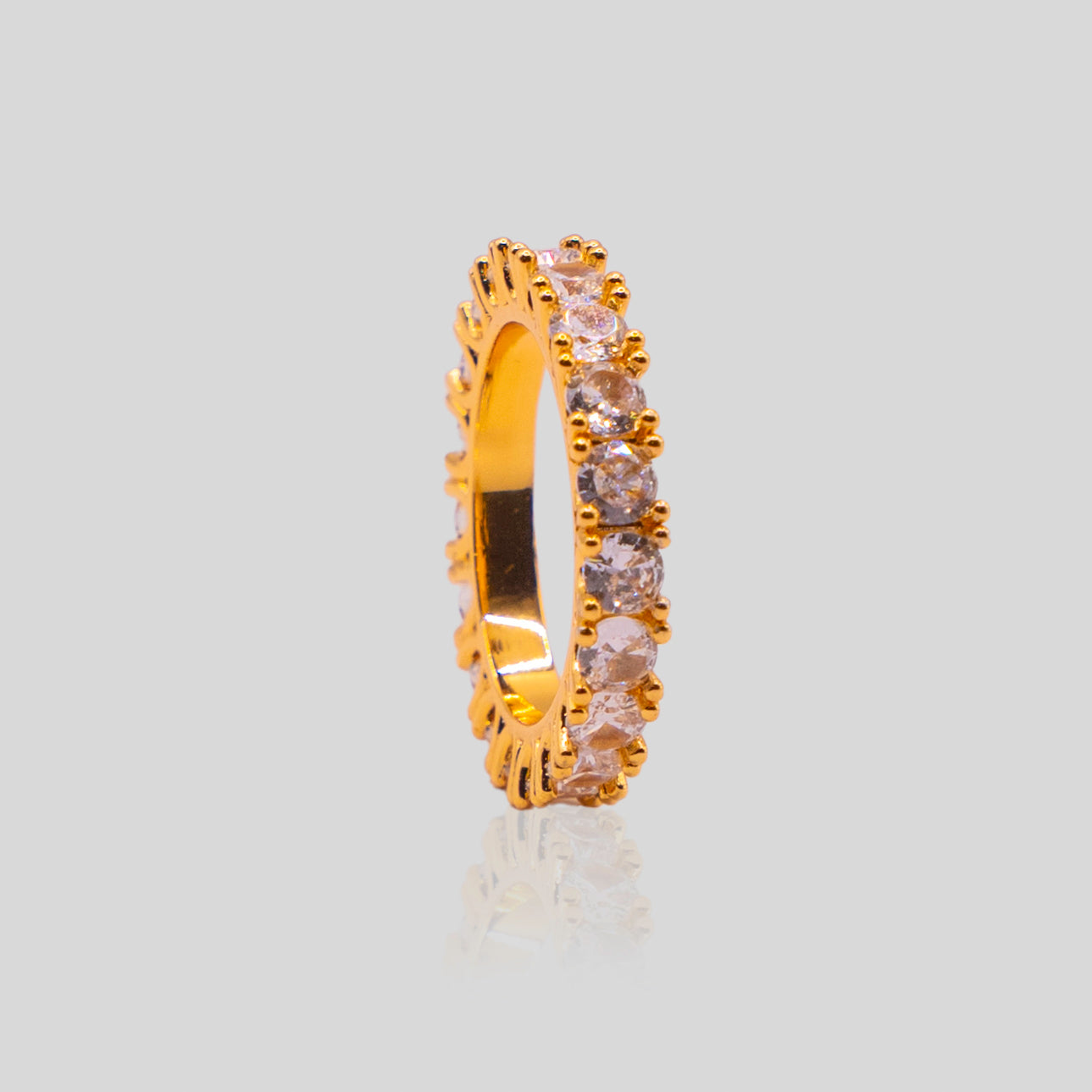 Iced Halo Ring (Gold)