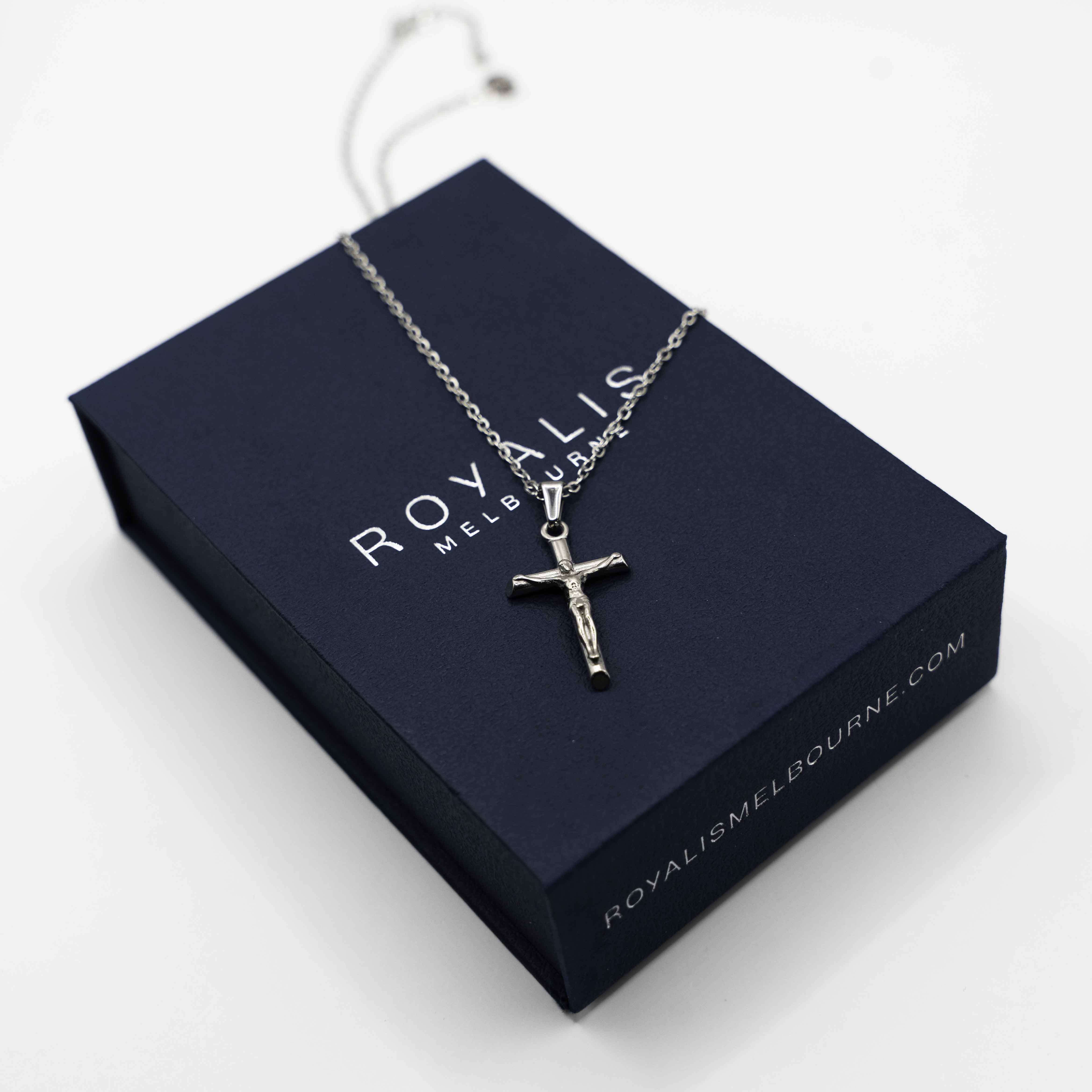 Crucifix Pendant (White Gold)