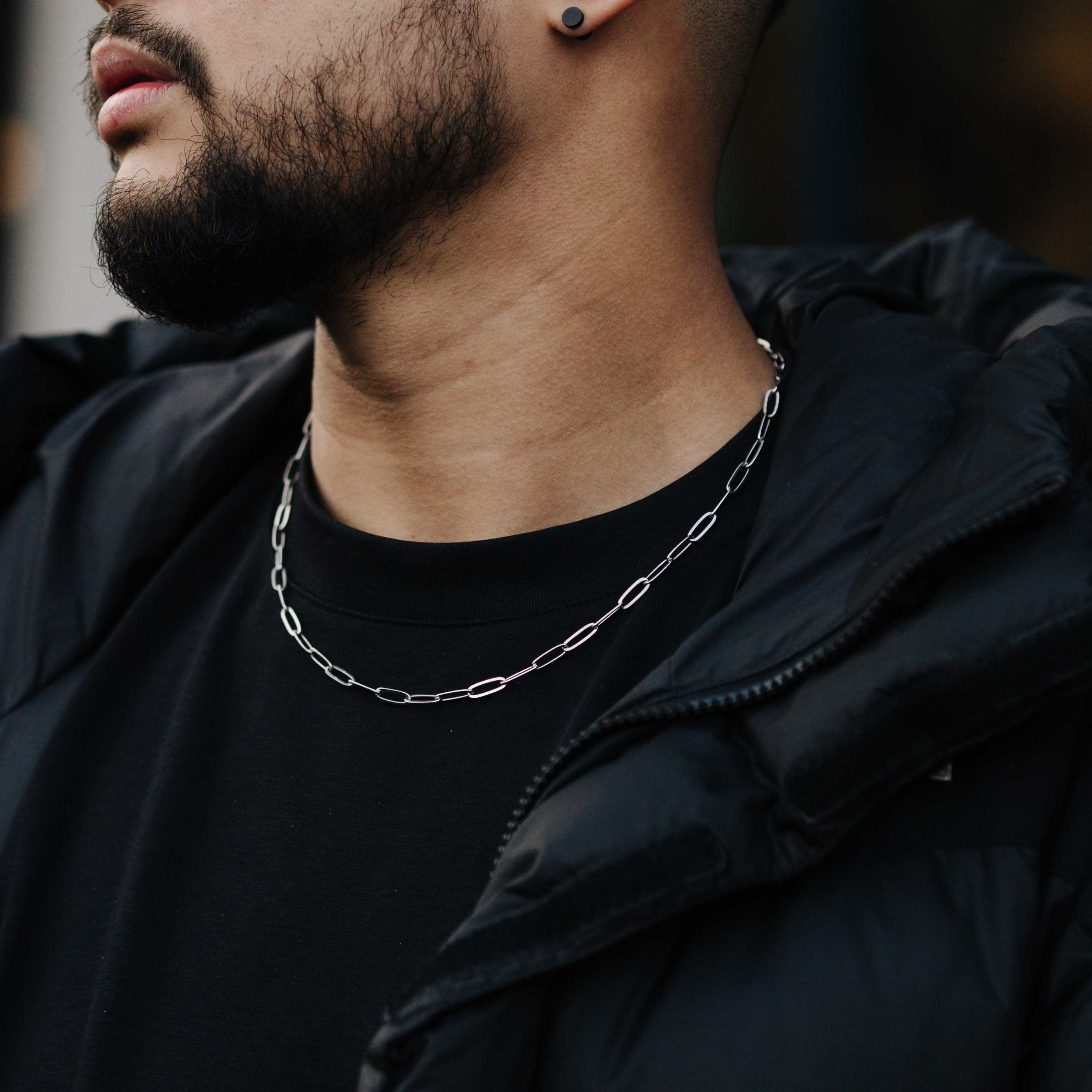 Paperclip Chain (White Gold) 5mm