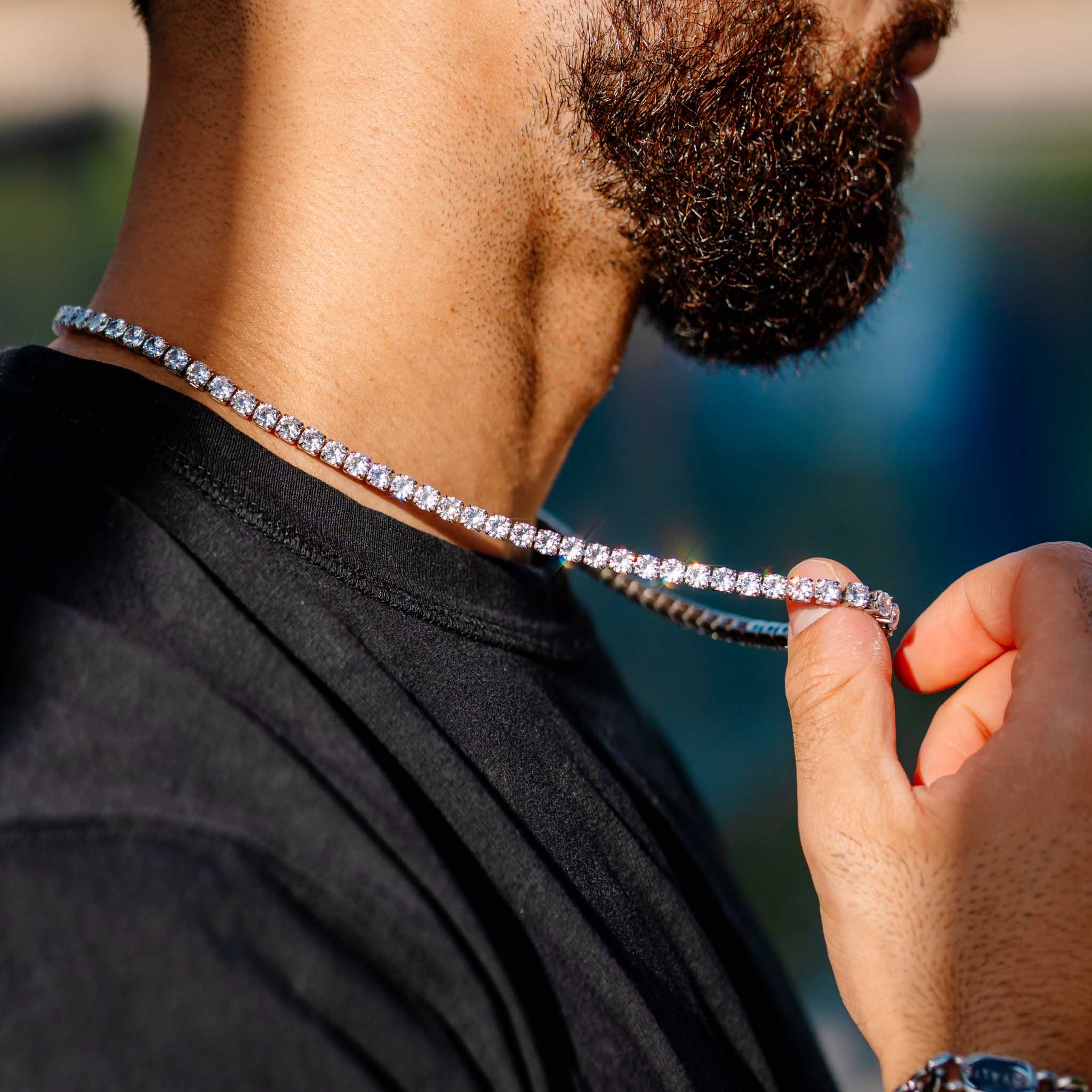 Tennis chain (White Gold) 5mm