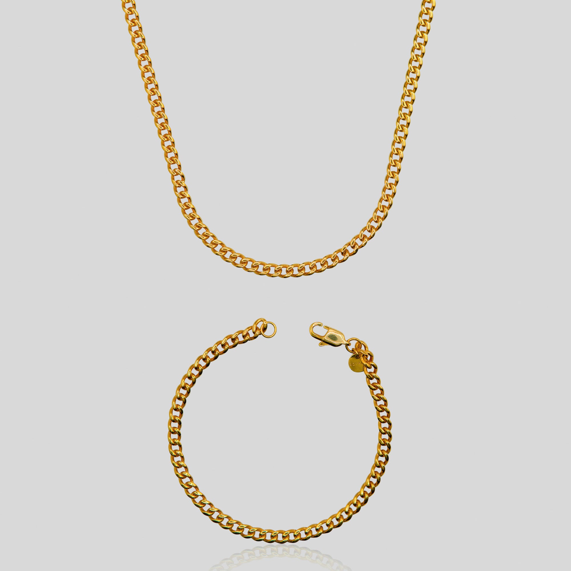 Cuban Chain (Gold) 4mm Set