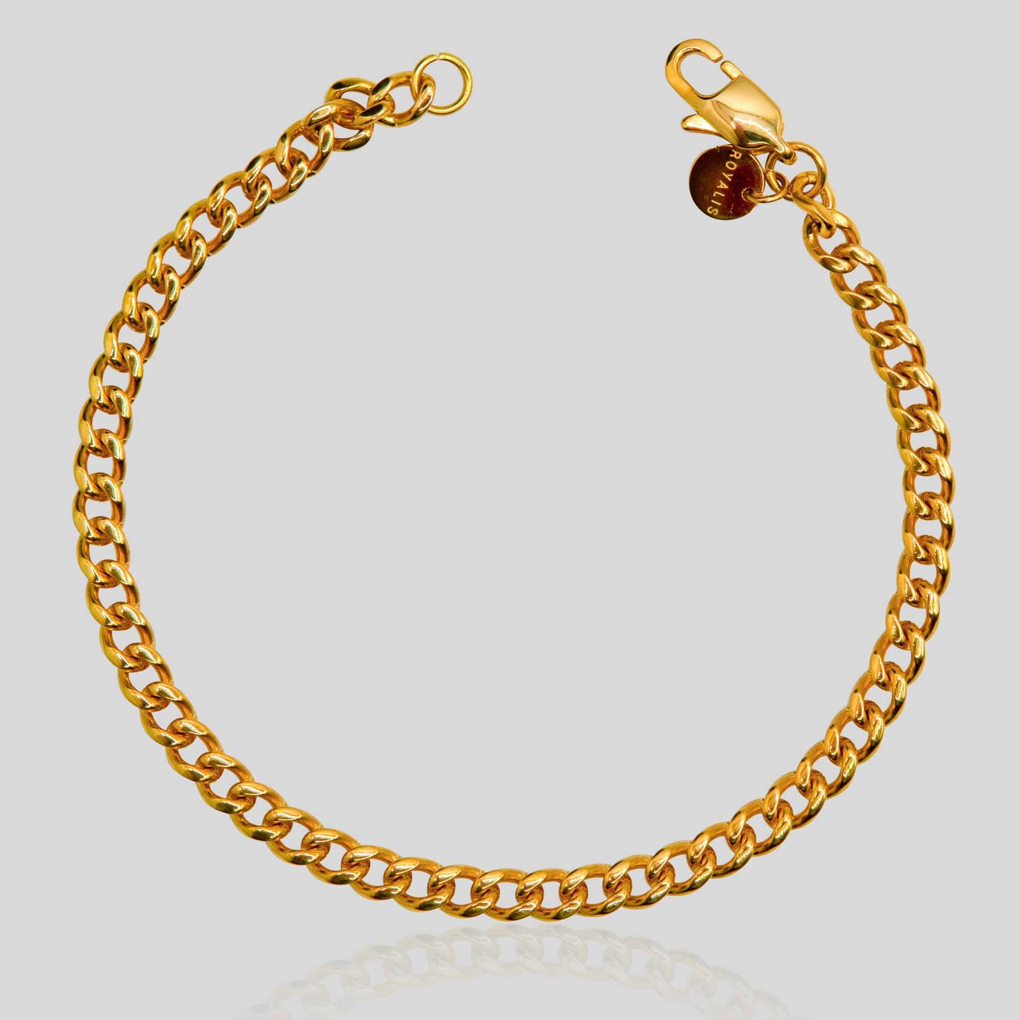 Cuban Bracelet (Gold) 4mm - ROYALIS MELBOURNE