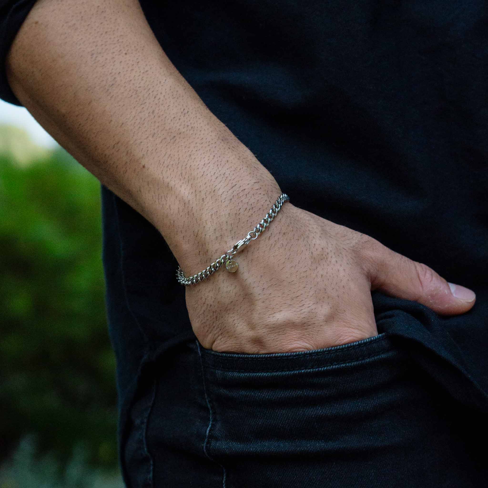 Cuban Bracelet (White Gold) 4mm - ROYALIS MELBOURNE