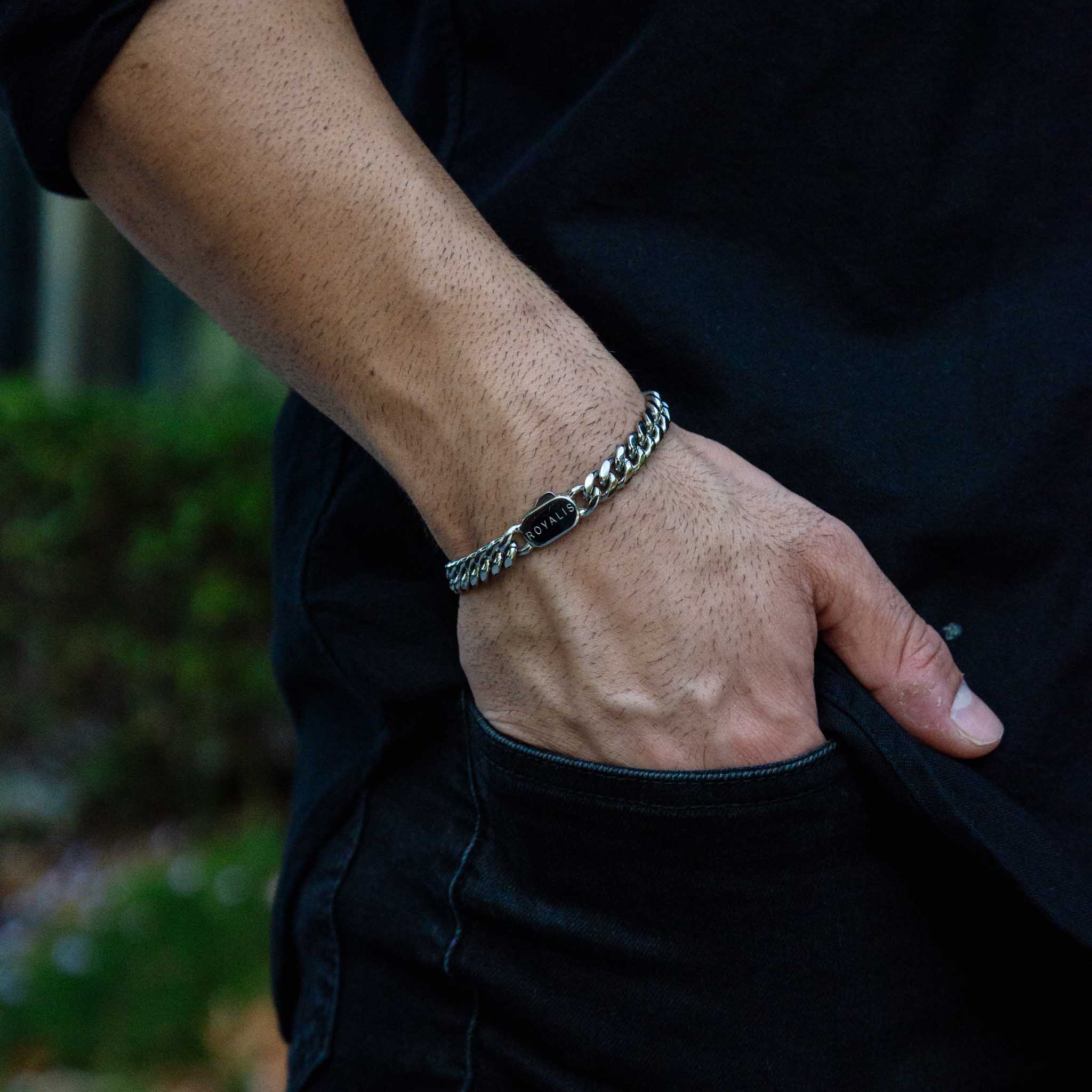 Cuban Bracelet (White Gold) 8mm - ROYALIS MELBOURNE