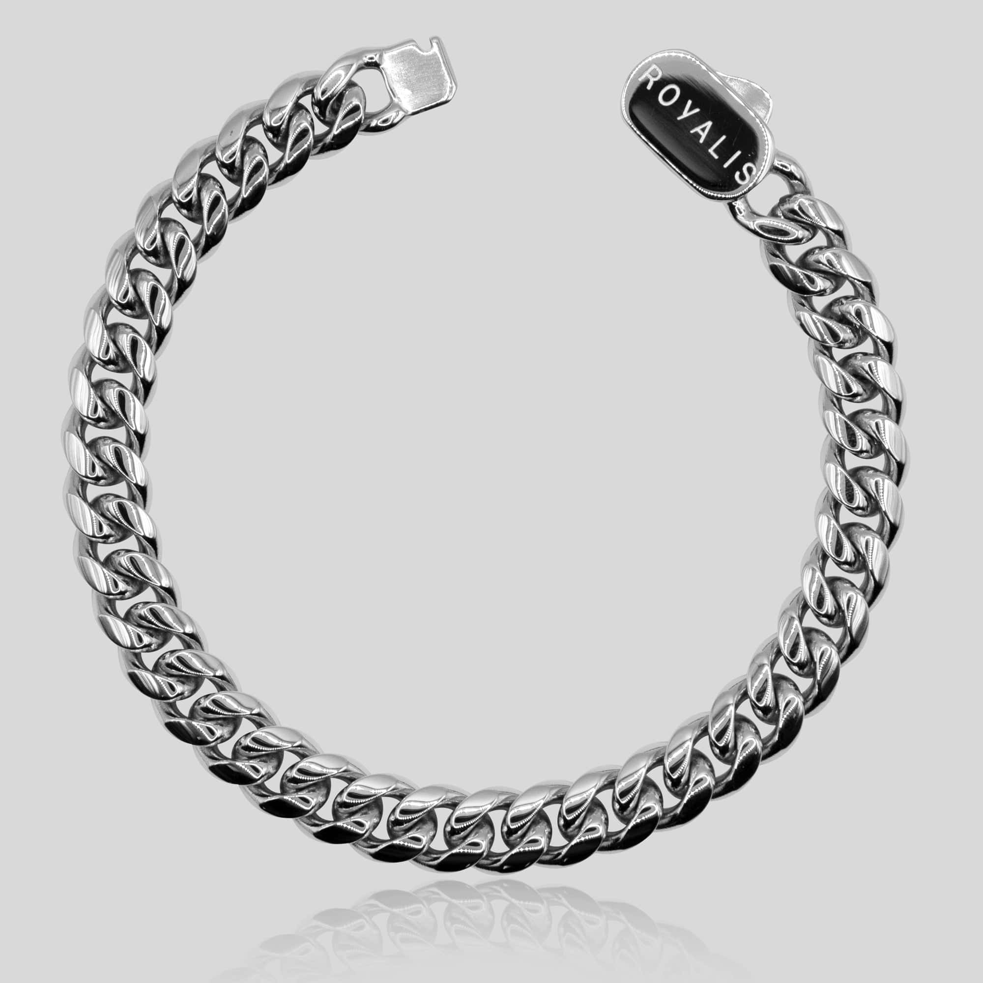 Cuban Bracelet (White Gold) 8mm - ROYALIS MELBOURNE
