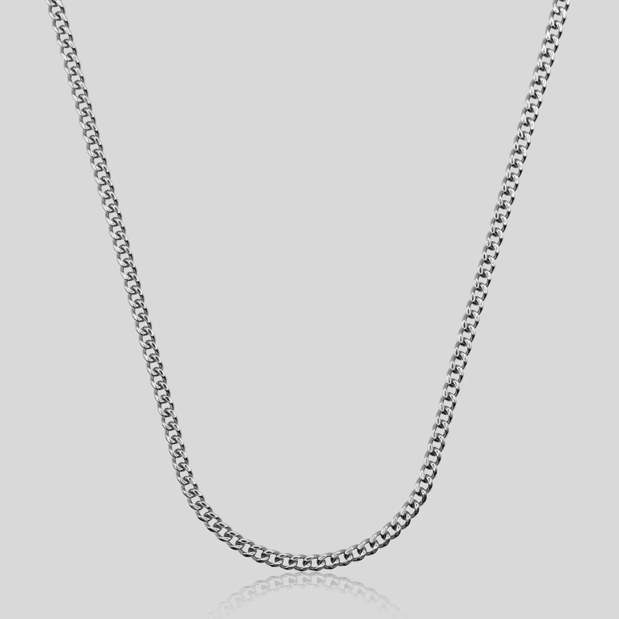Cuban Chain (White Gold) 4mm
