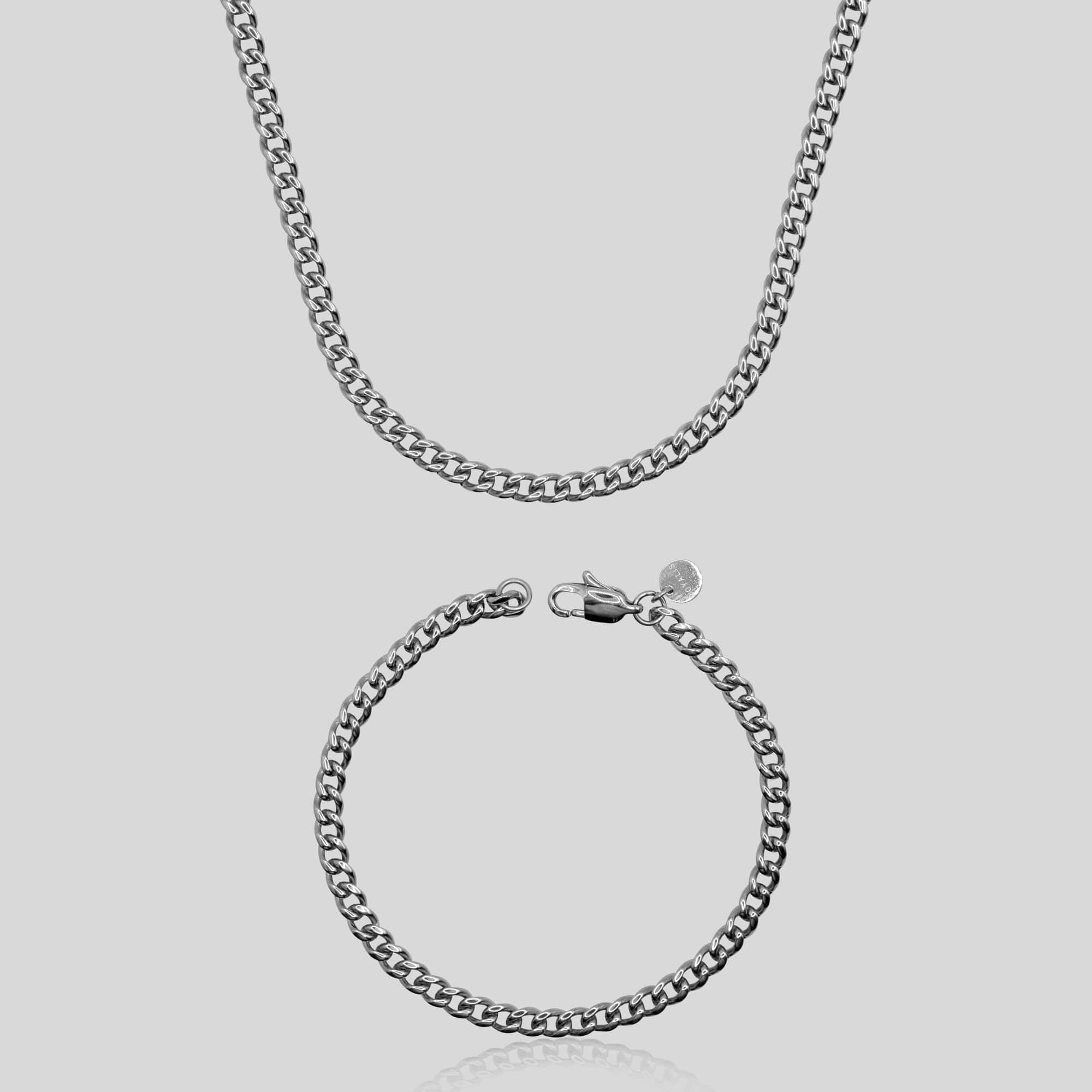 Cuban Chain (White Gold) 4mm - ROYALIS MELBOURNE