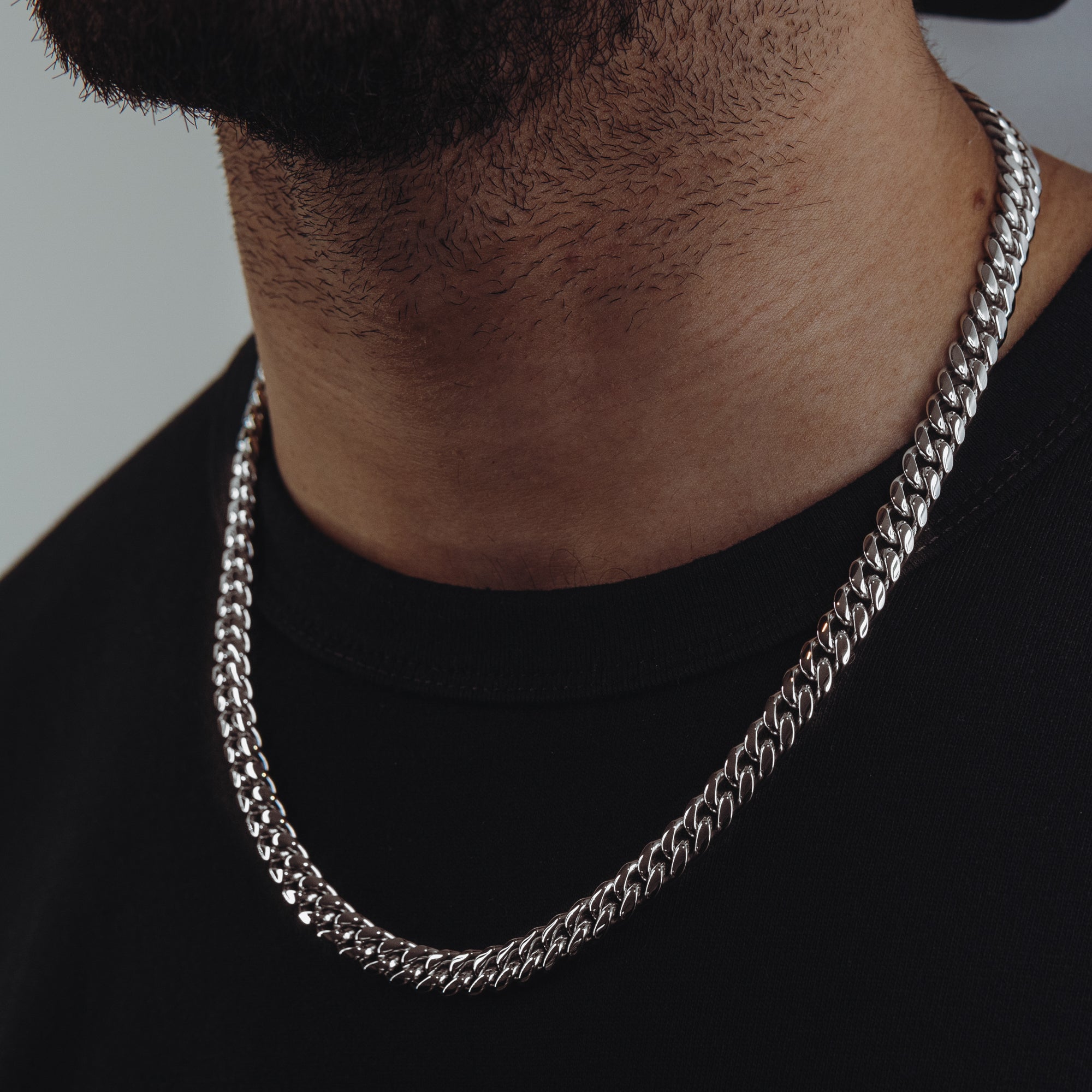 Cuban Chain (White Gold) 8mm - ROYALIS MELBOURNE