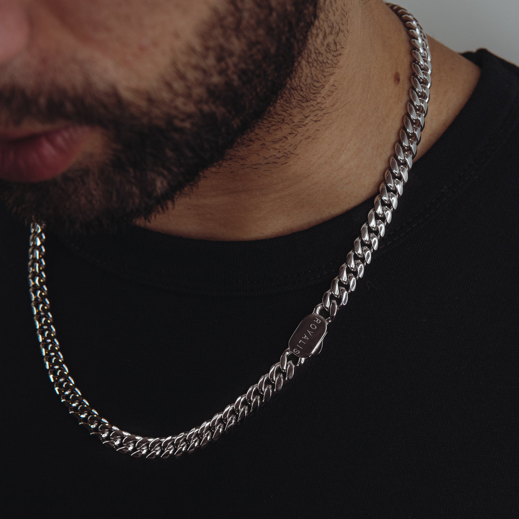 Cuban Chain (White Gold) 8mm - ROYALIS MELBOURNE
