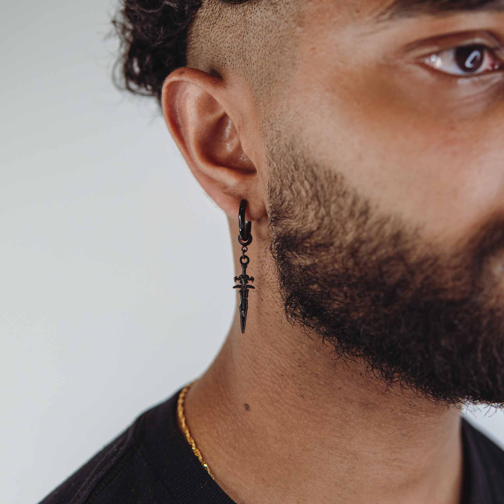 Excalibur Earring (Black) - ROYALIS MELBOURNE