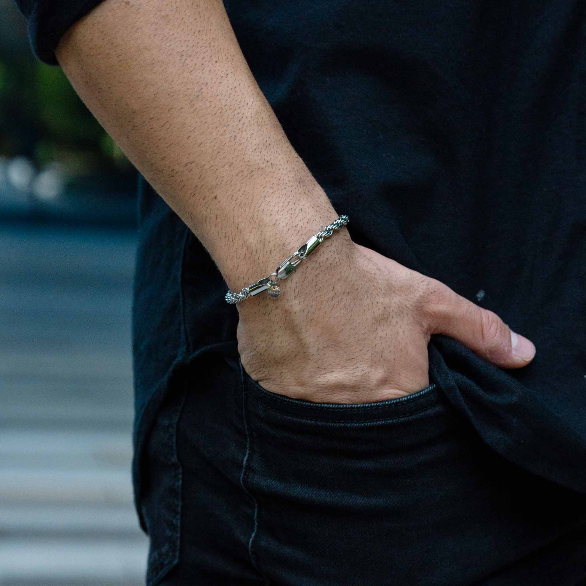 Rope Bracelet (White Gold) 5mm - ROYALIS MELBOURNE