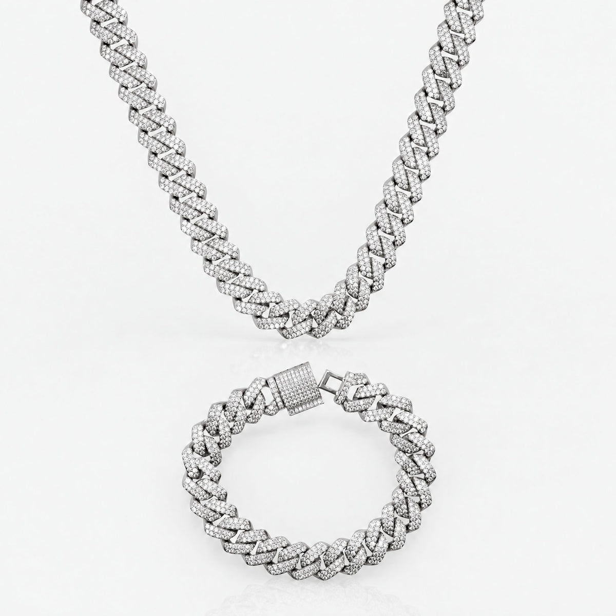 Prong Link Set (White Gold) 13mm