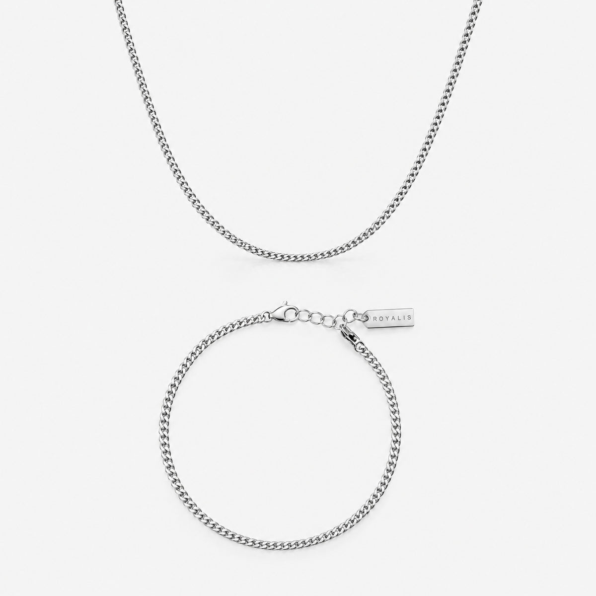 Cuban Set (White Gold) 2mm